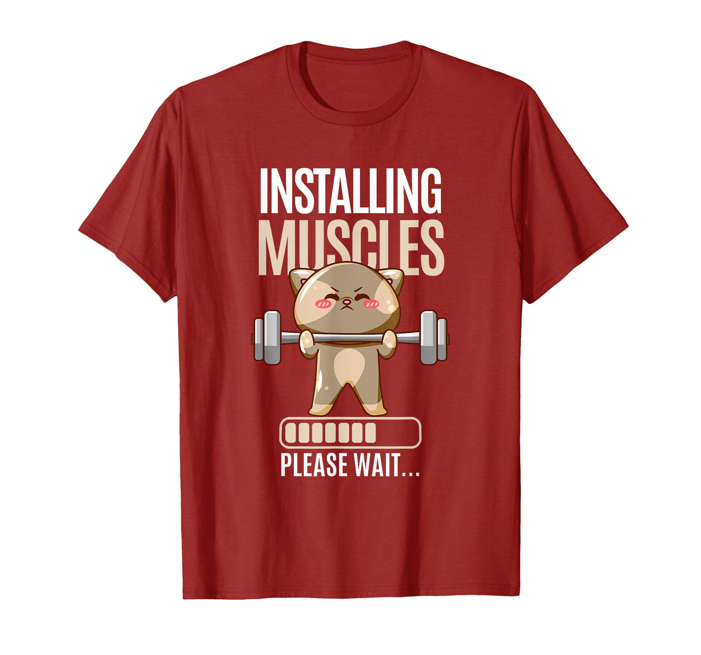 Installing Muscles Please Wait | Gym | Fitness | Funny T-Shirt