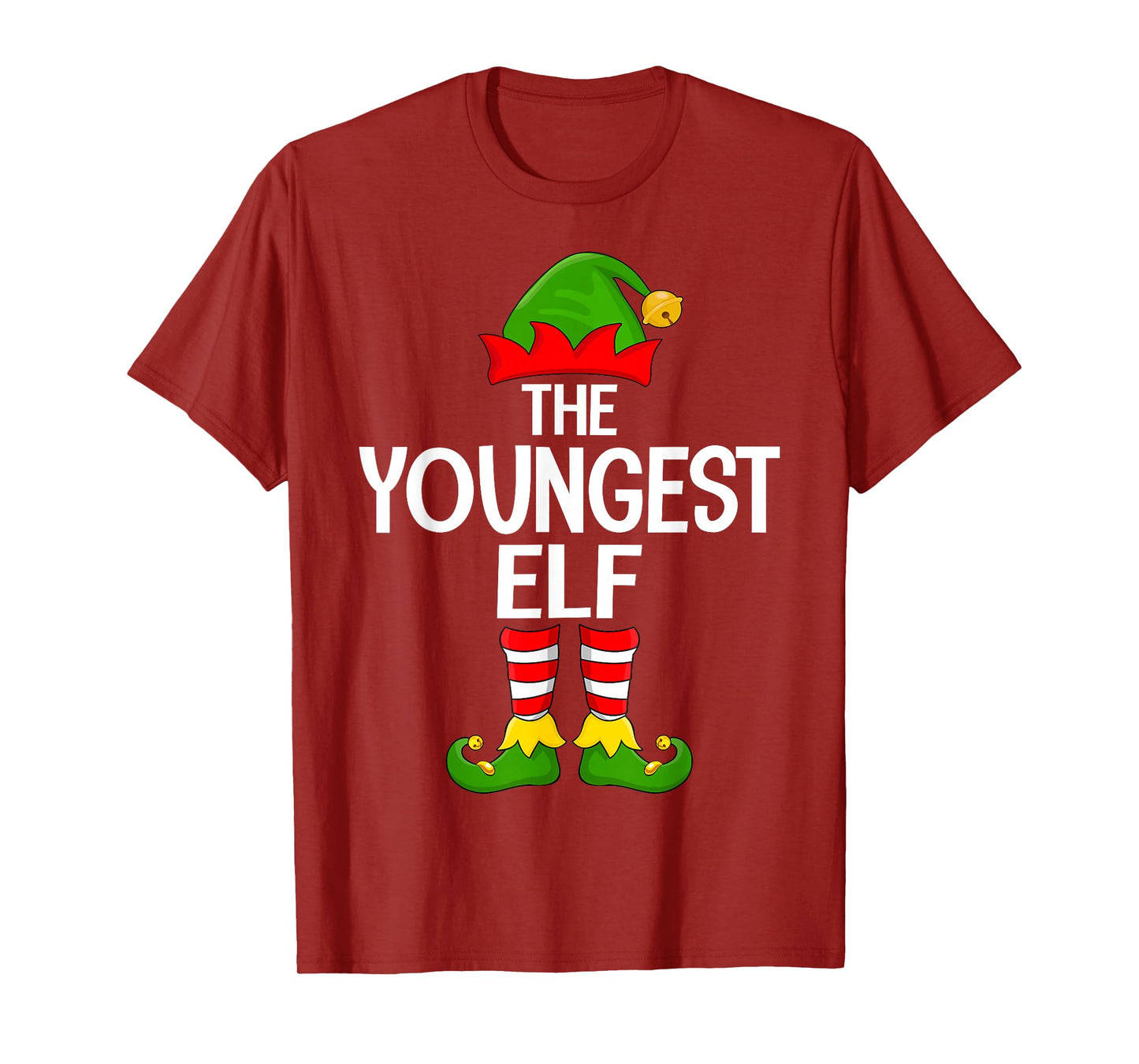 Youngest Elf Xmas Matching Family Elf Squad Christmas T-Shirt