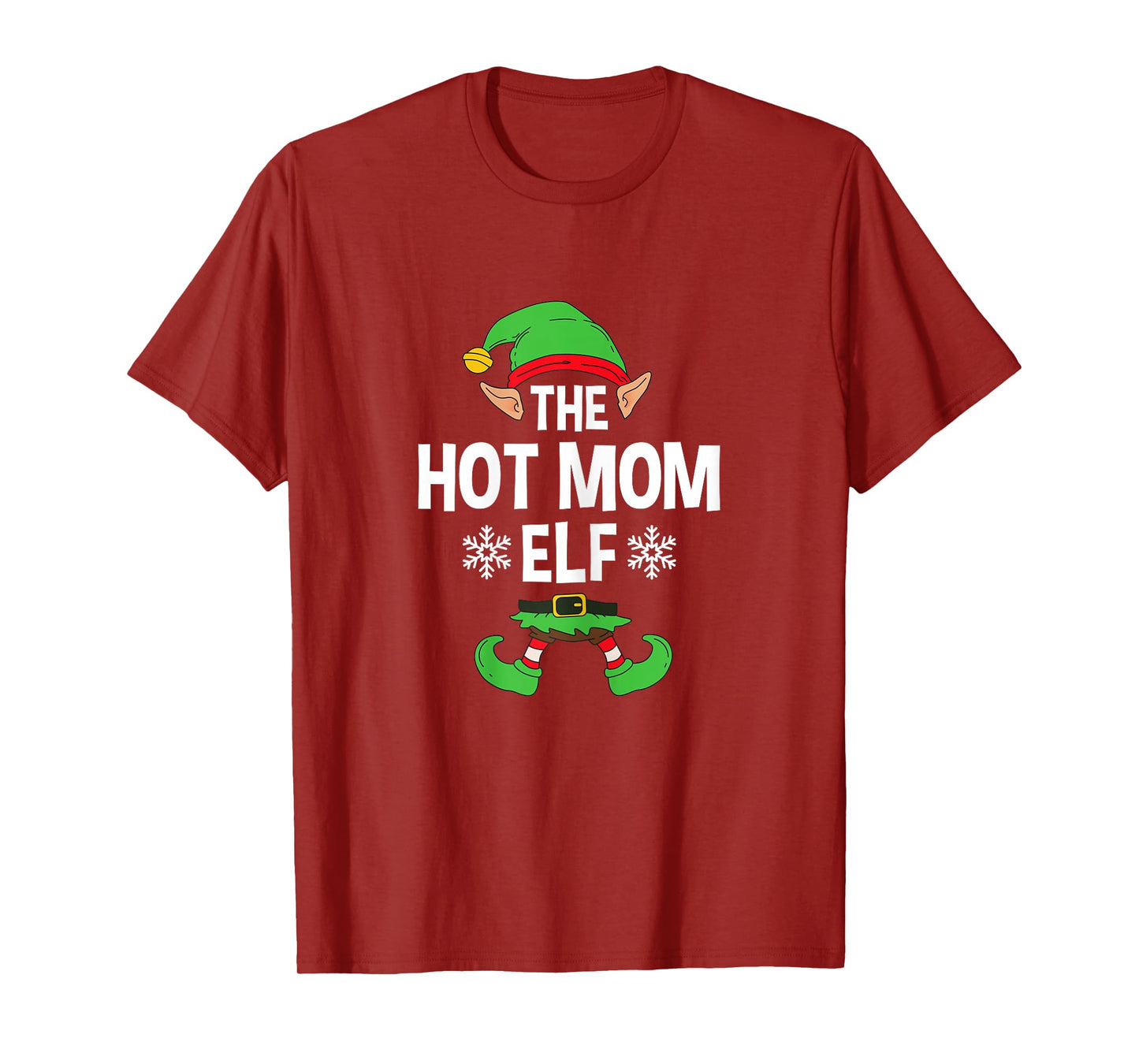 The Hot Mom Elf Party Family Group Matching Mother X-Mas T-Shirt