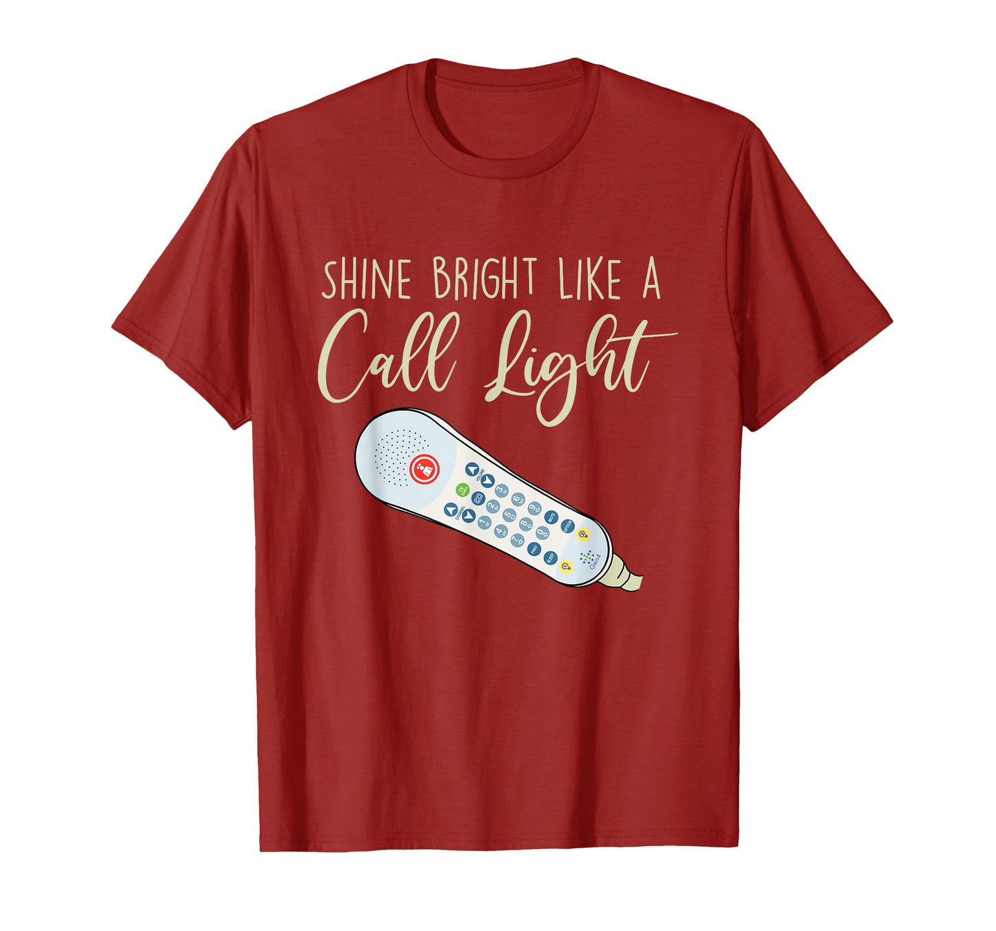 Shine Bright Like A Call Light Nurse Funny Merry Christmas T-Shirt
