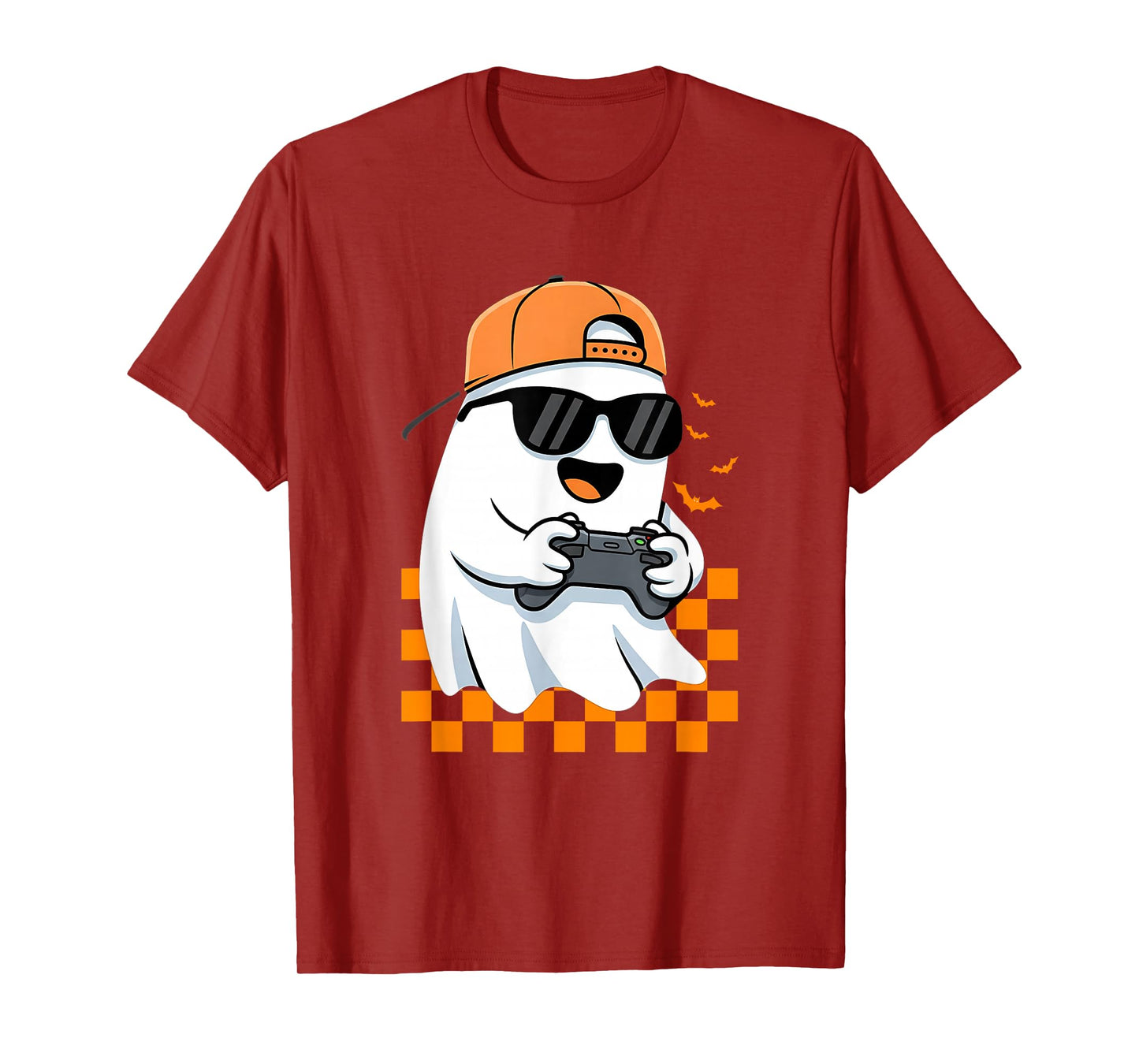 Retro Ghost Halloween Gamer Video Gaming Men Women Boys T-Shirt