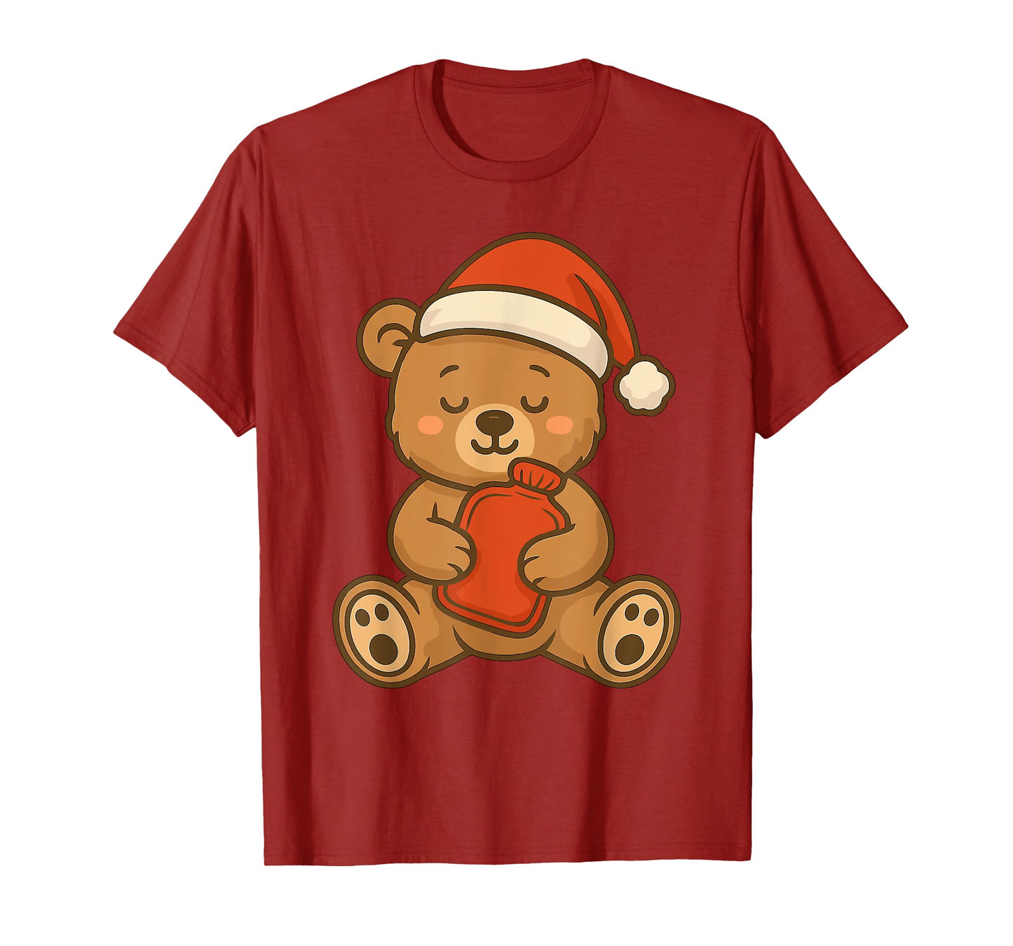 Christmas Bear with Hot Water Bottle – Relaxed Xmas T-Shirt