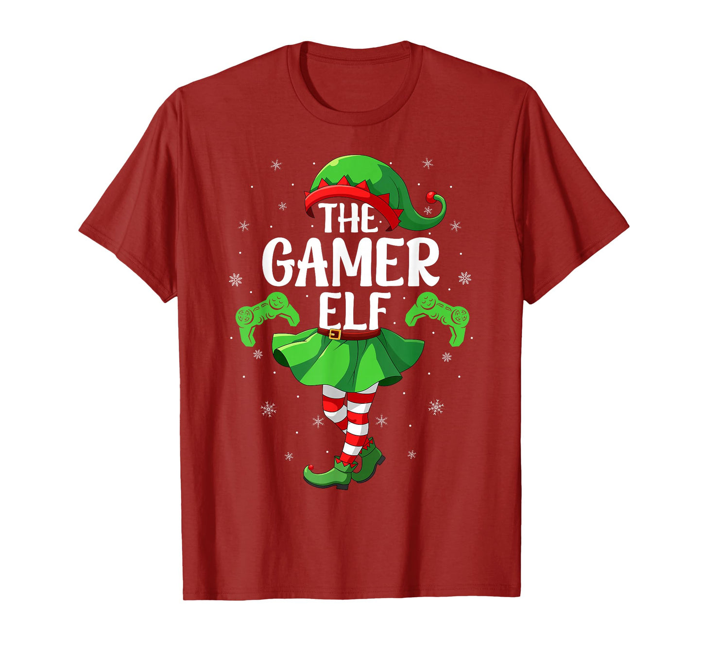 Gamer Elf Christmas Girls Women Elf Squad Xmas Family T-Shirt