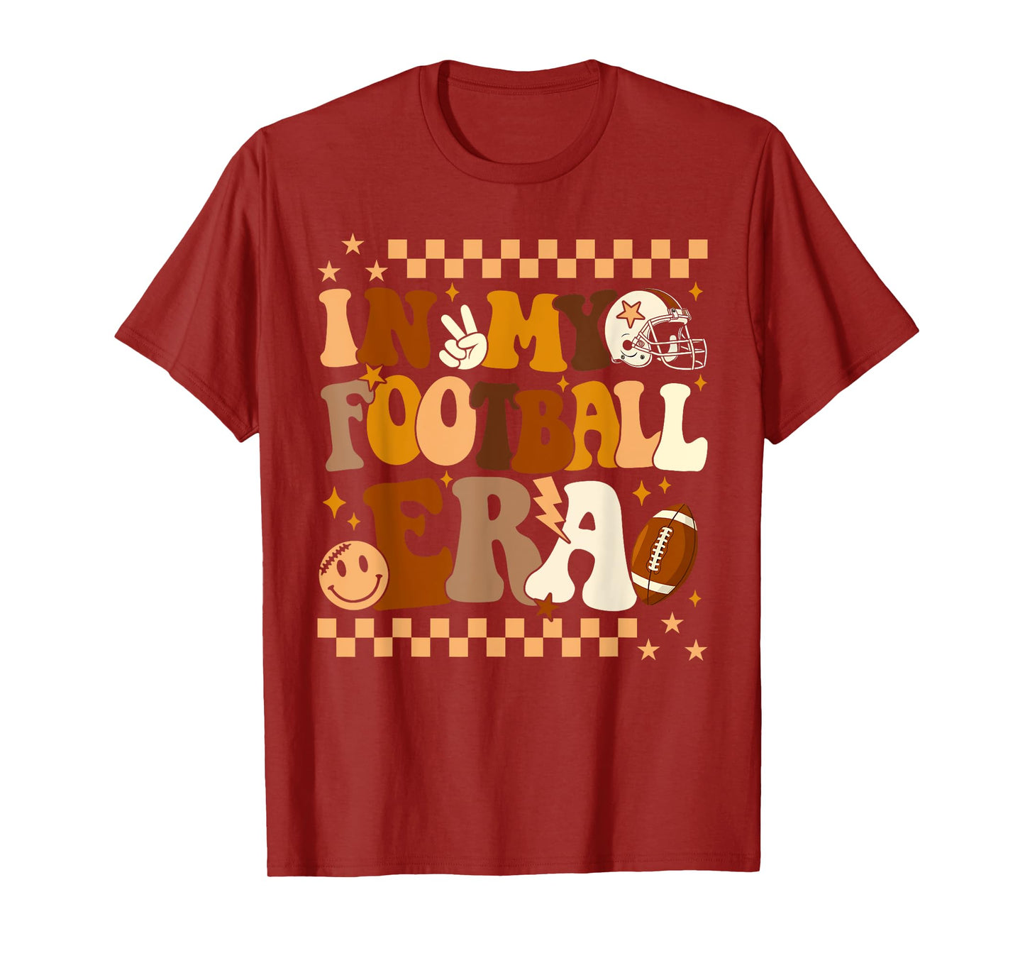 Groovy In My Football Era Football Lovers Men Women Kid T-Shirt