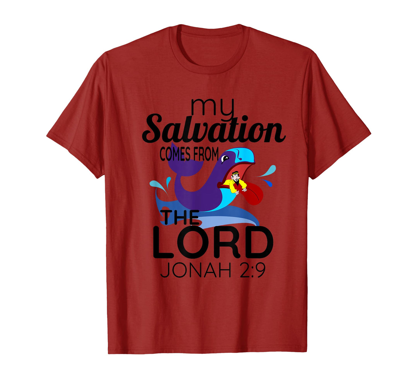 Christian Faith Bible Scripture Verse Jonah Whale T Shirt T-Shirt