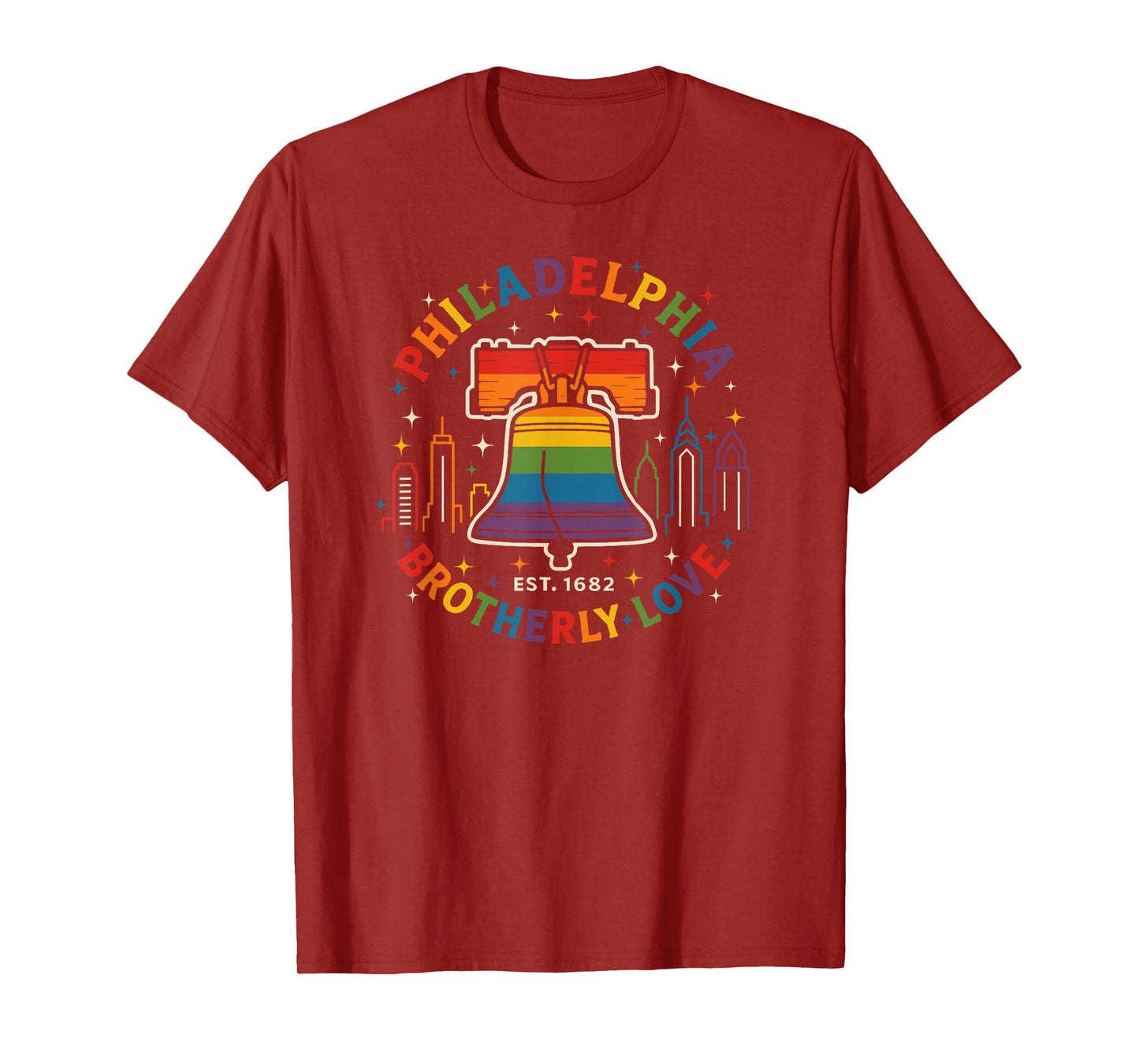 Philadelphia Rainbow Gay Pride Liberty Bell Philly Pride T-Shirt