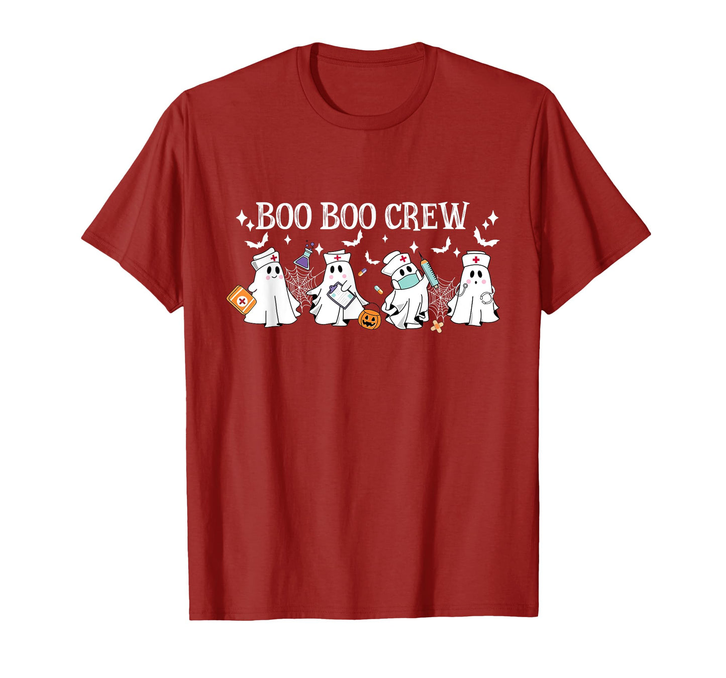 Boo Boo Crew Nurse Ghost Nursing Halloween Spooky Nurse T-Shirt