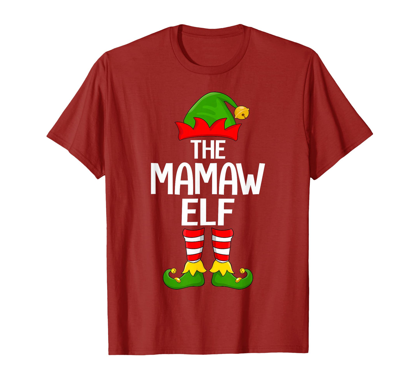Mamaw Elf Xmas Matching Family Elf Squad Christmas Women T-Shirt