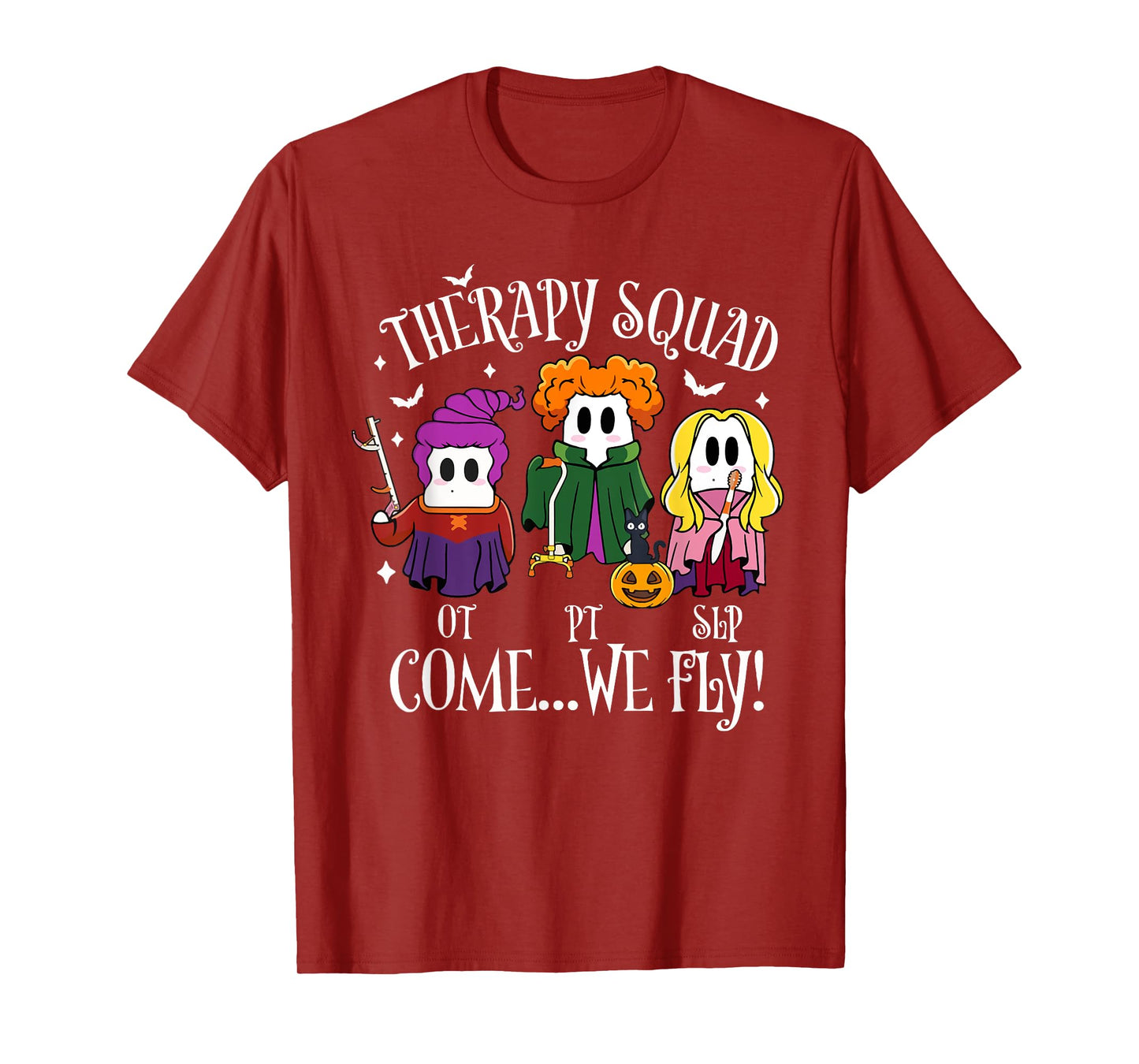 Therapy Squad SLP OT PT Ghost Halloween Nurse Costume Speech T-Shirt