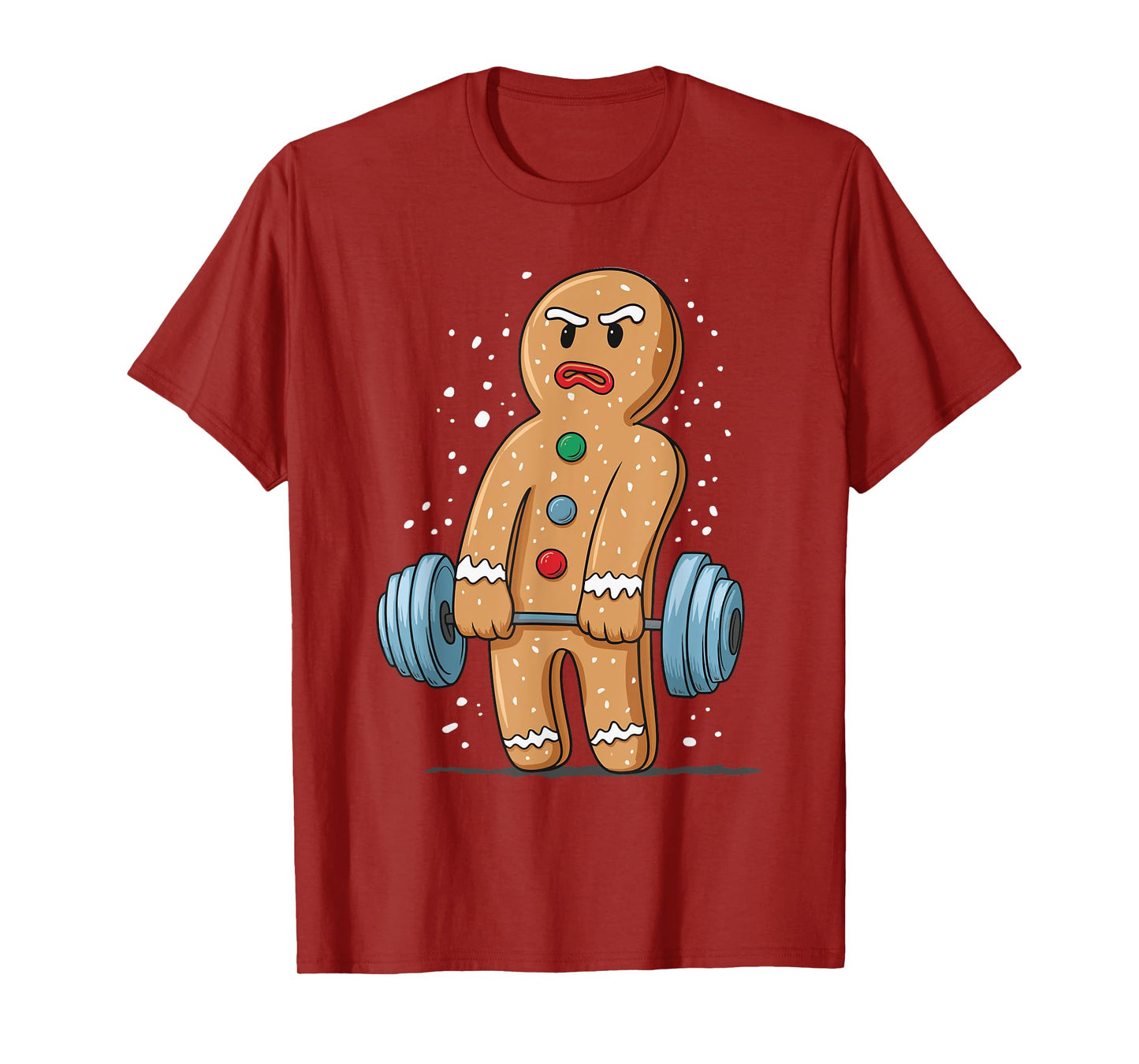 Gingerbread Weightlifting Workout Bodybuilding T-Shirt