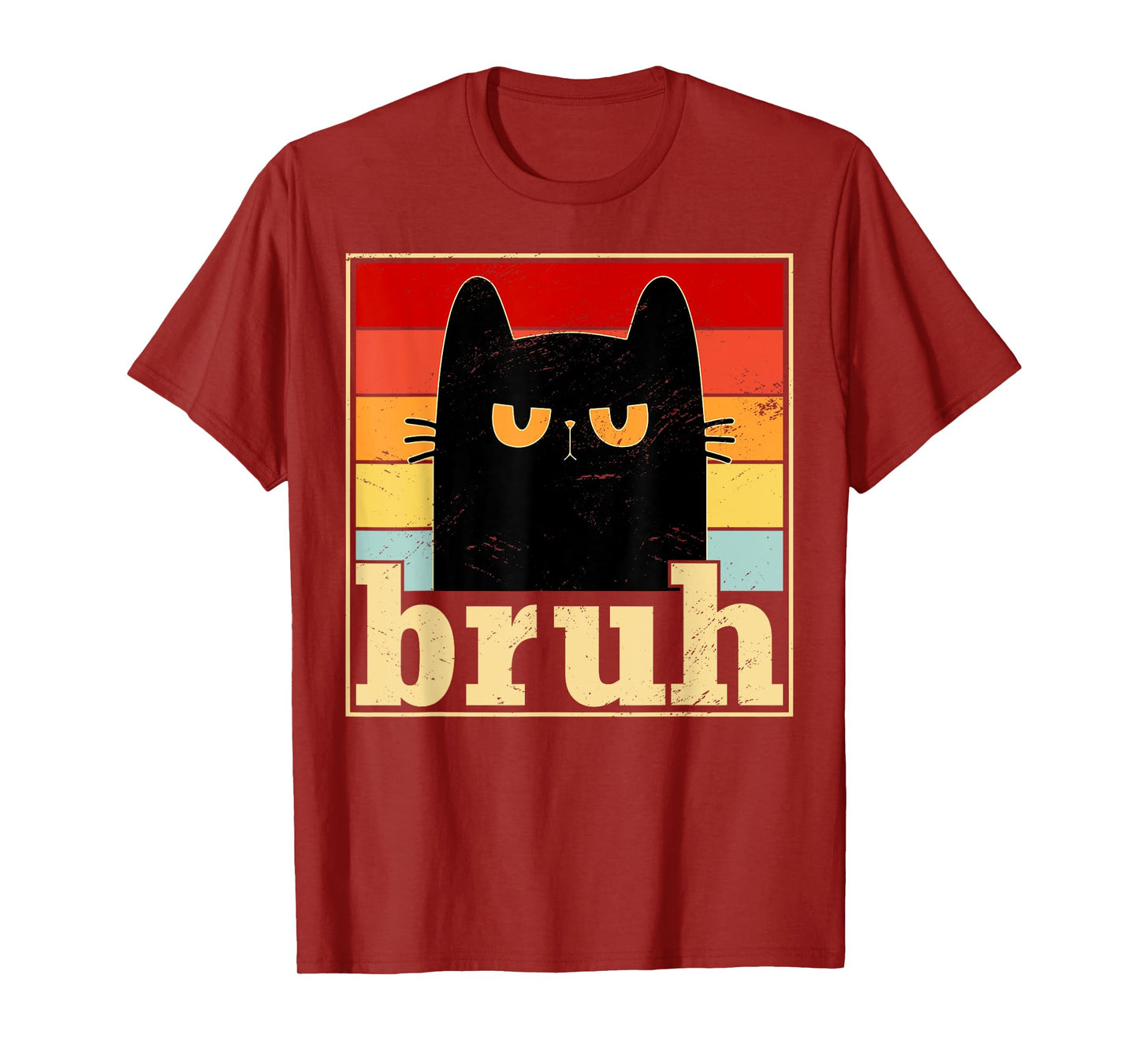 Funny Bruh Cat Meme Shirt for Teens Boys Girls Men Women T-Shirt