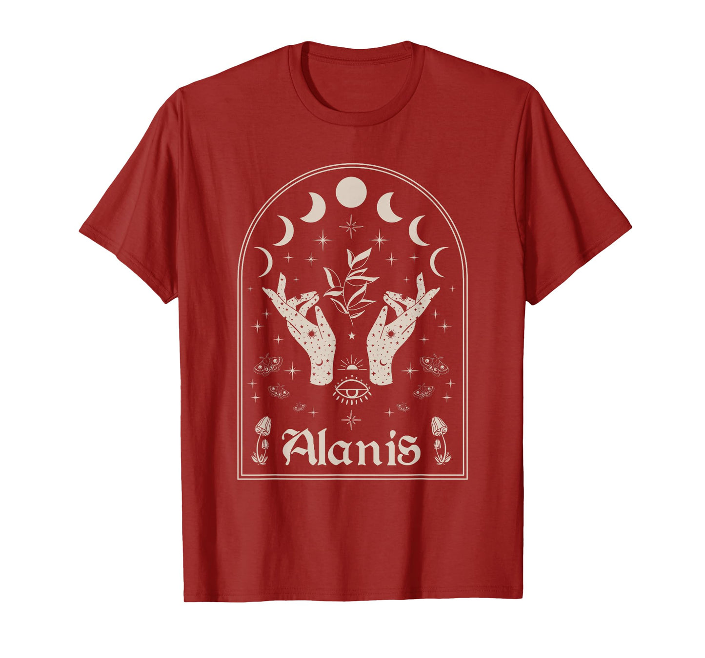 I Love Alanis Personalized Retro Moon First Name T-Shirt