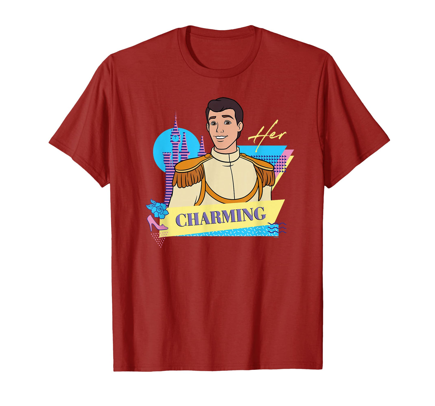Disney Cinderella Retro Couples Matching Her Prince Charming T-Shirt