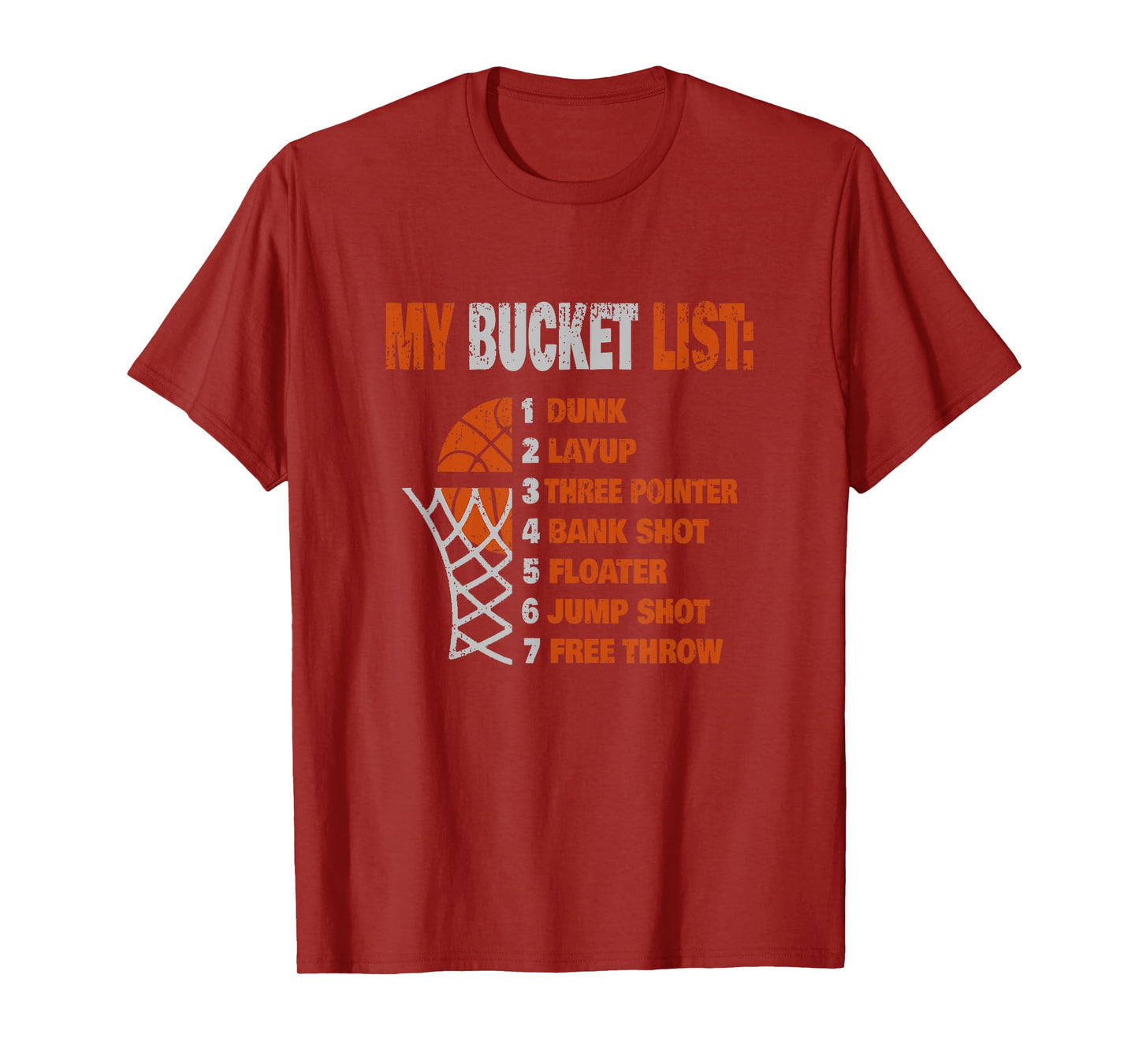 Funny Basketball - My Bucket List - Basketball Player T-Shirt