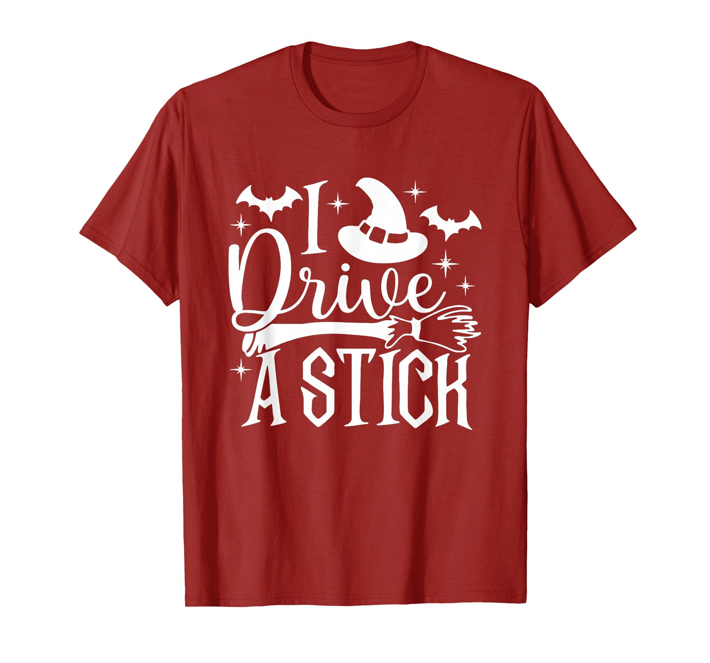 I Can Drive A Stick Halloween Witch Broom Witch Spooky T-Shirt