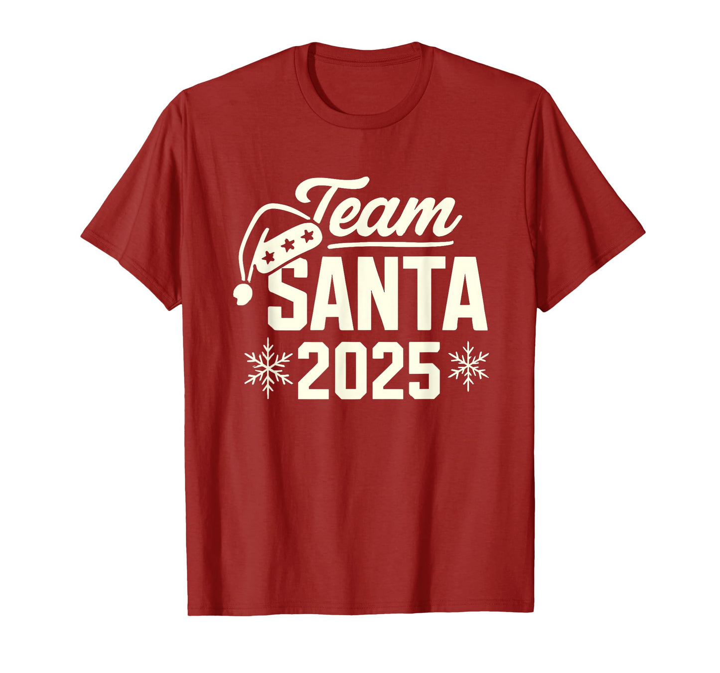 Team Santa 2025 Santa Claus Hat Christmas T-Shirt