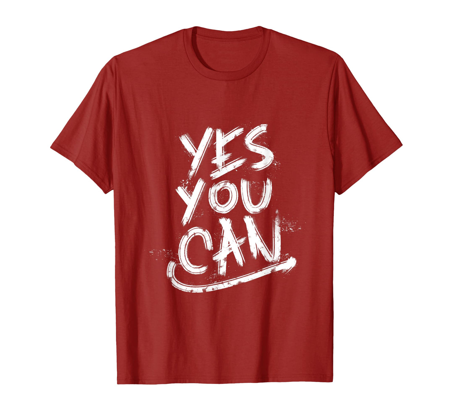 “Yes You Can” Gym Culture Navy Blue Graphic T-Shirt