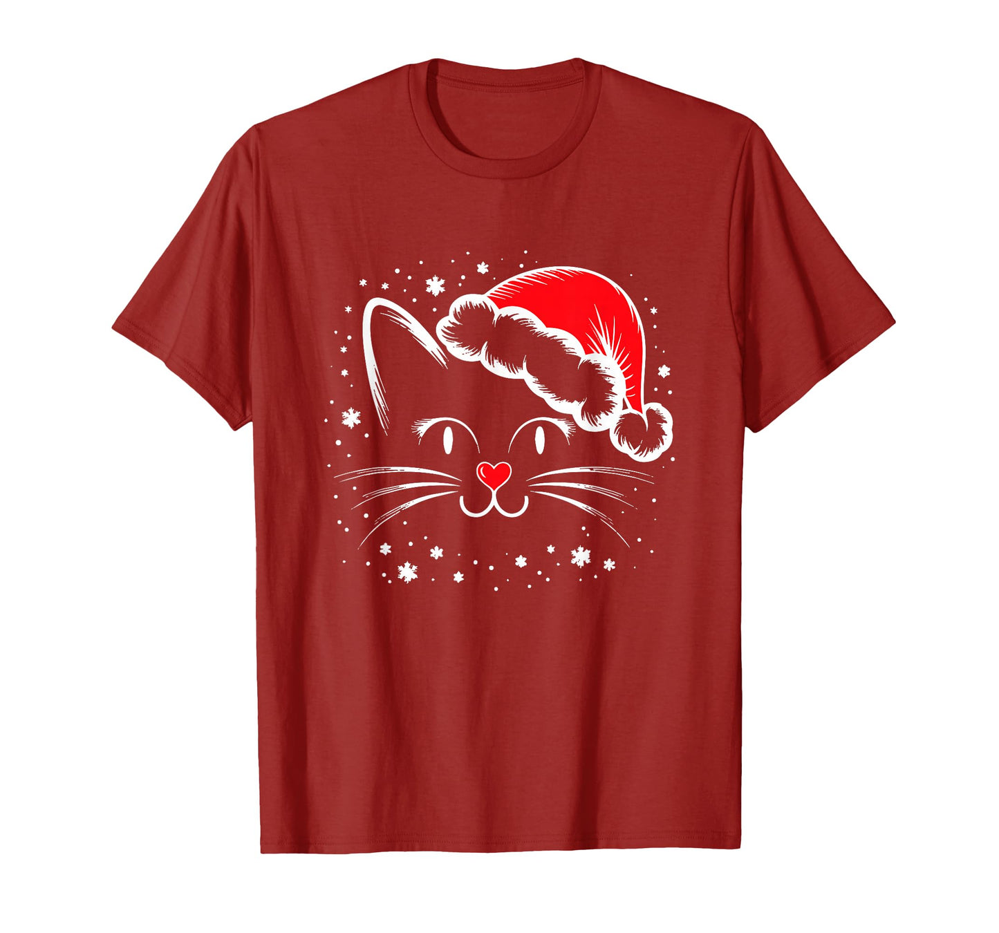 Cute Santa Cat Lover Christmas Men Women Kids T-Shirt