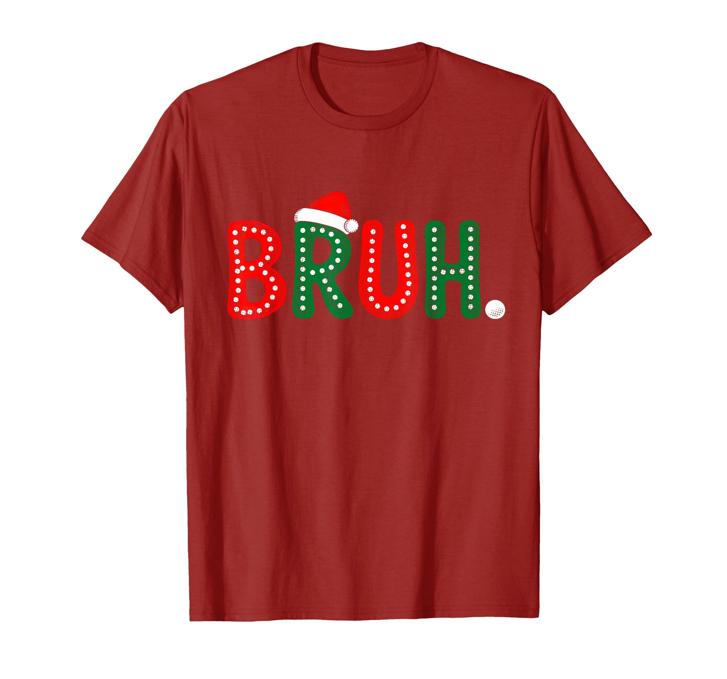 Bruh Funny Christmas Groovy Teens Boys Kids Xmas Pajamas T-Shirt