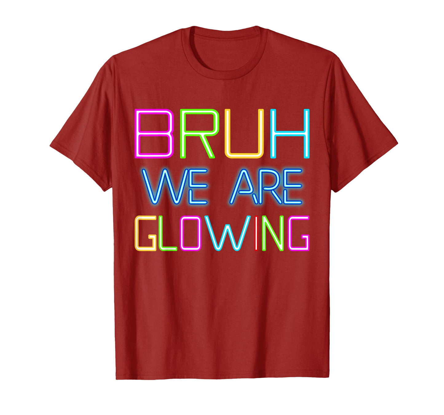 Bruh We Are Glowing In My Glowing Era Group Team Tie Die T-Shirt