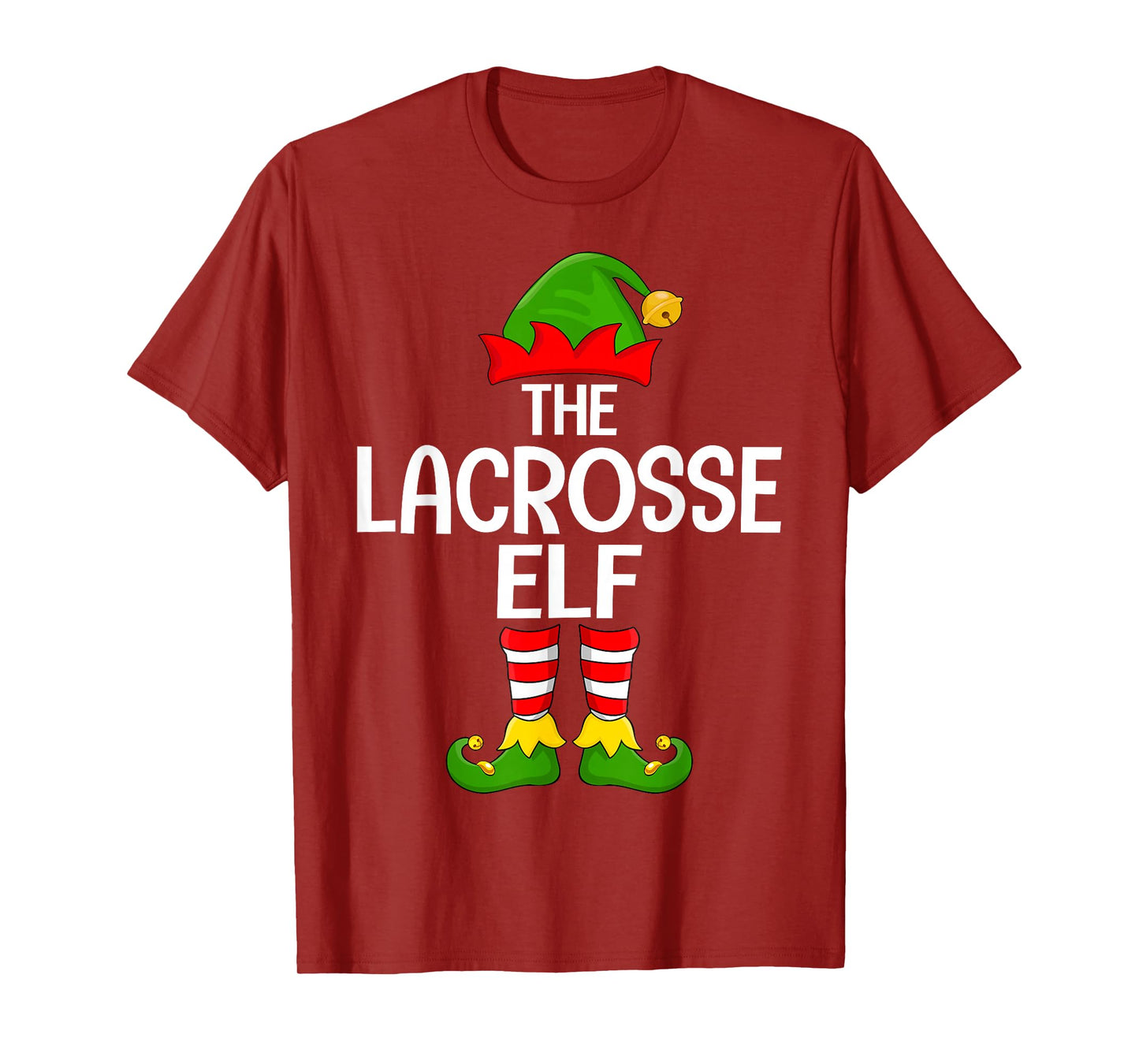 Lacrosse Elf Xmas Matching Family Elf Squad Christmas T-Shirt