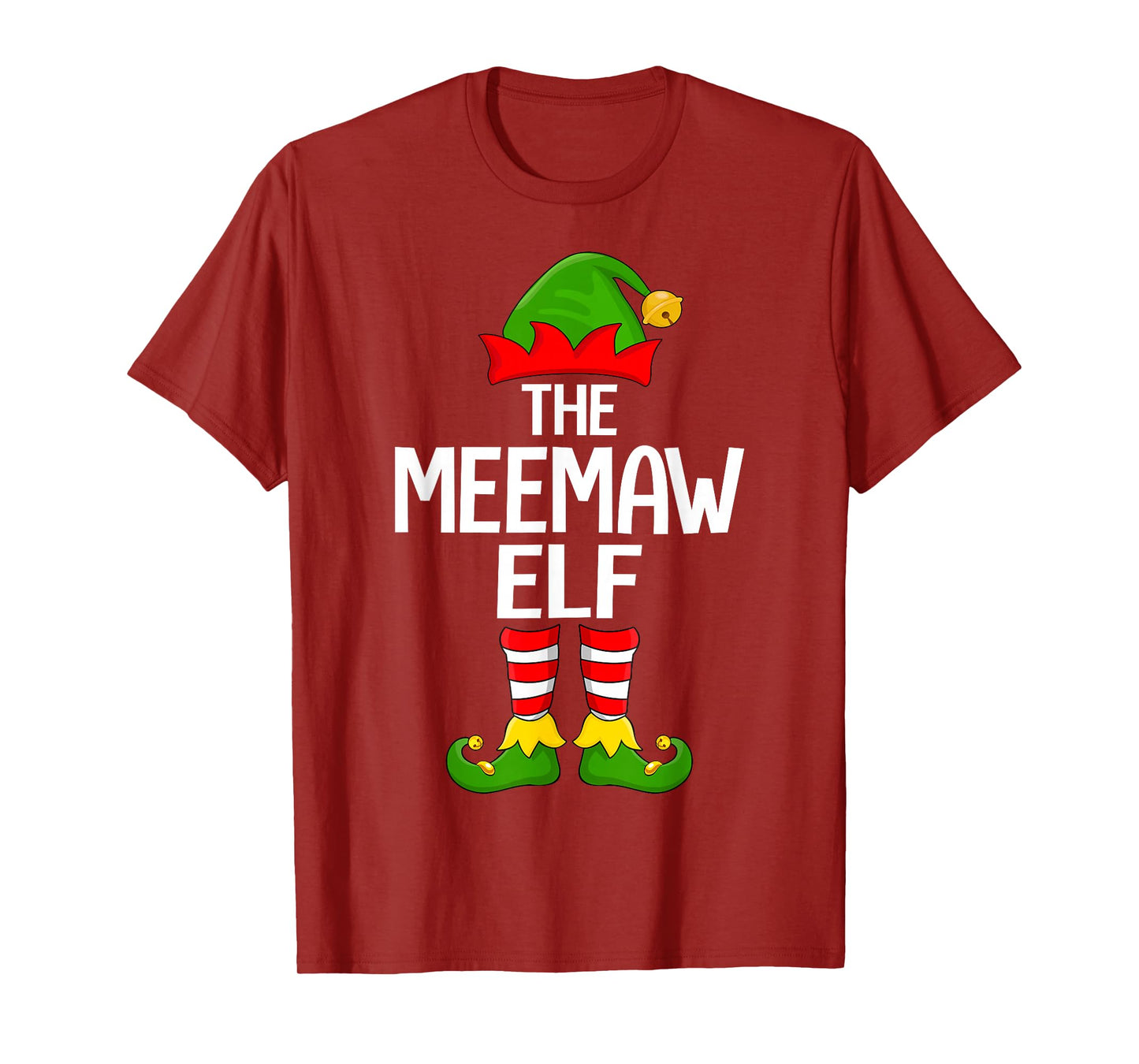 Meemaw Elf Xmas Matching Family Elf Squad Christmas Women T-Shirt