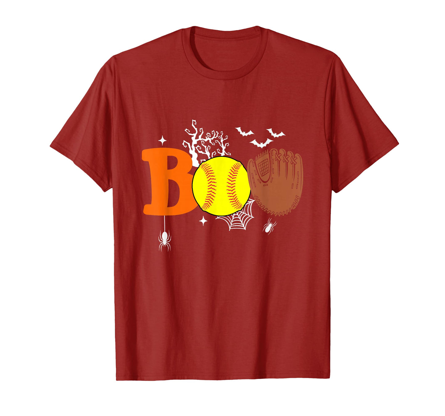 Boo Softball Halloween Spooky Halloween Softball Player T-Shirt
