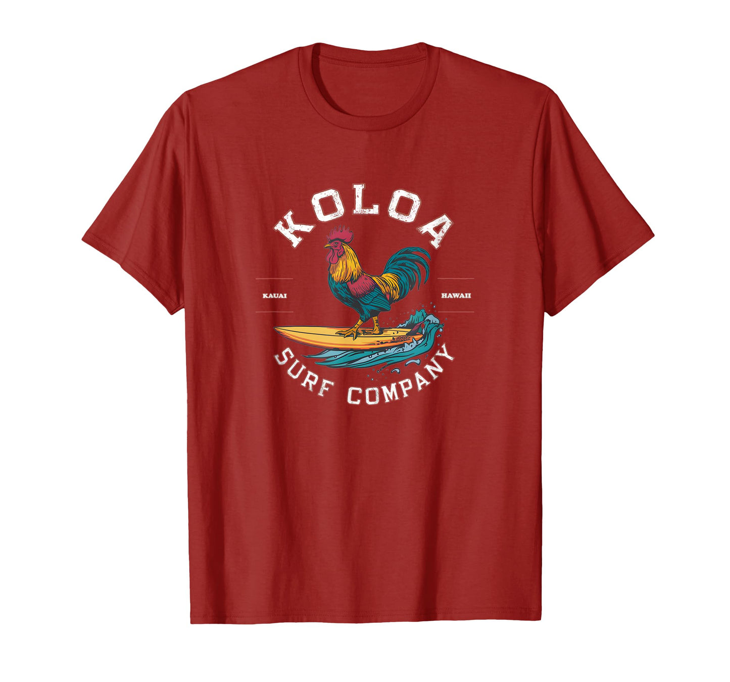Koloa Surf Surfing Rooster Logo Lightweight, Graphic T-Shirt