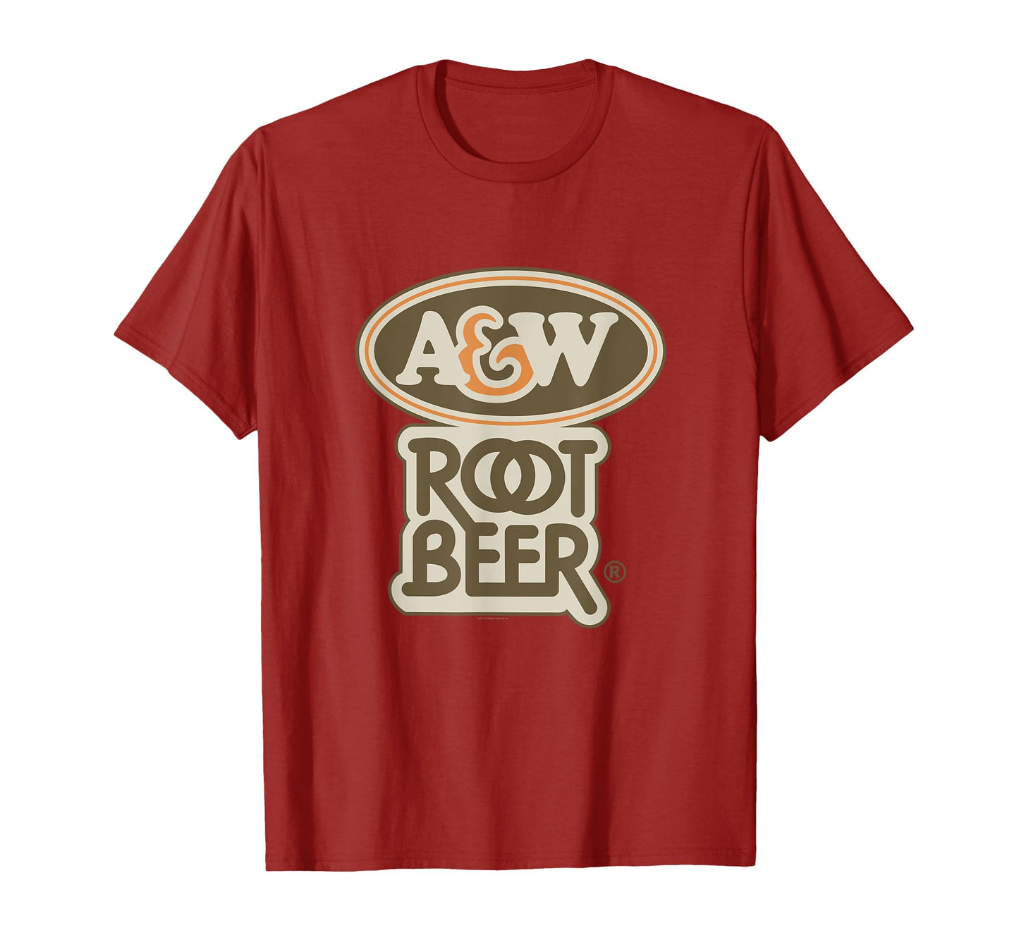 A&W Root Beer Vintage Soda Stacked Logo Design T-Shirt