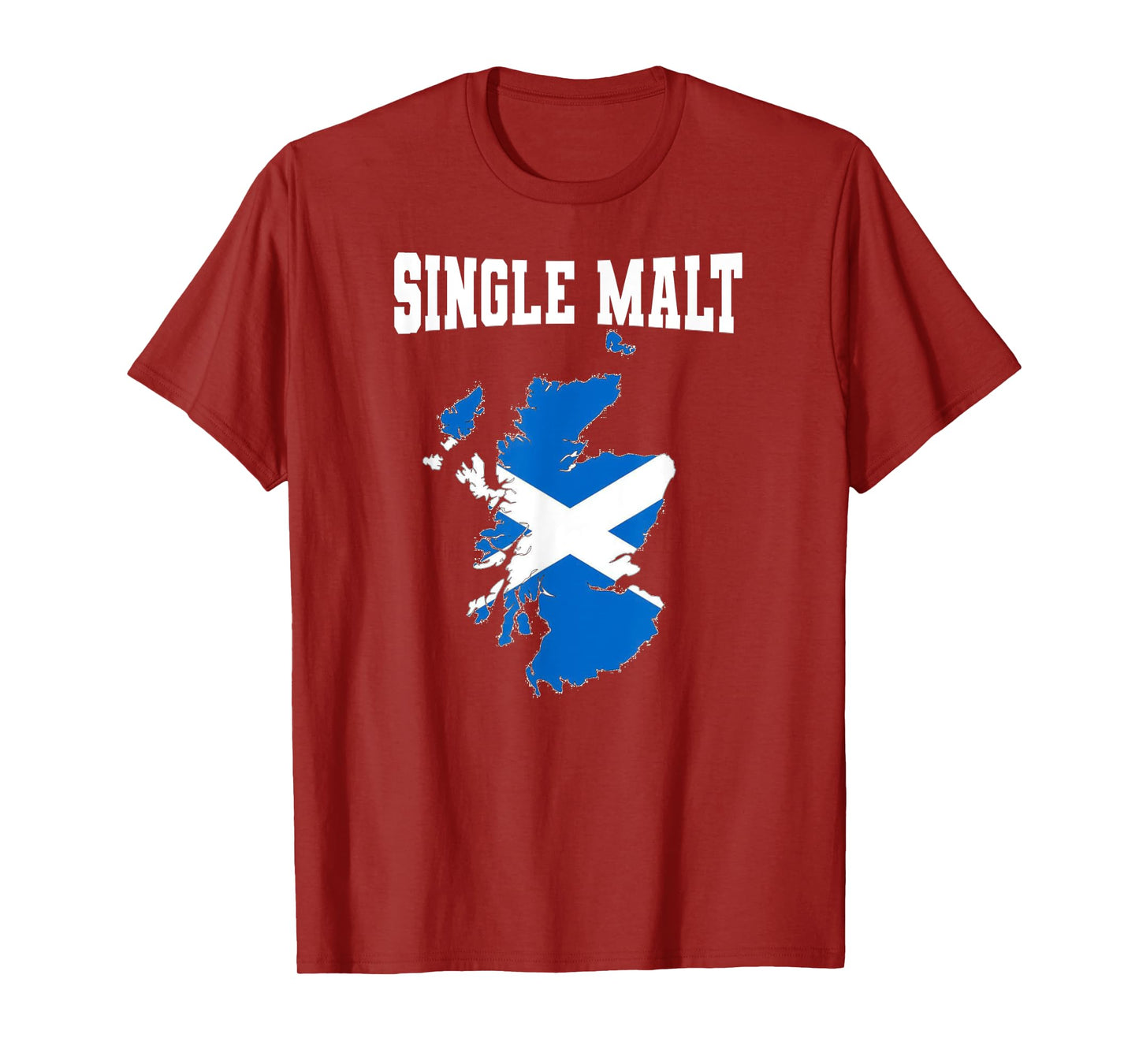 Single Malt Whisky Scotch Lover Scotland Flag T-Shirt