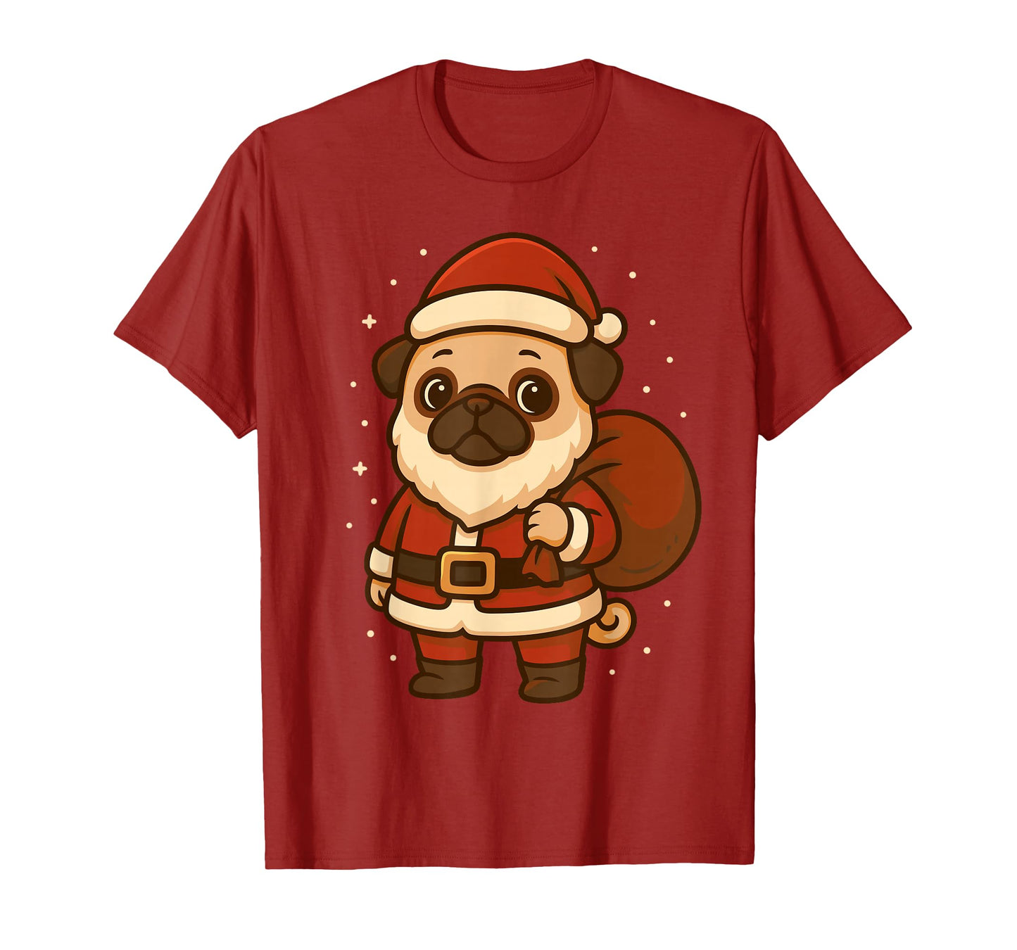 Cute Santa Pug Holiday Dog Santa T-Shirt