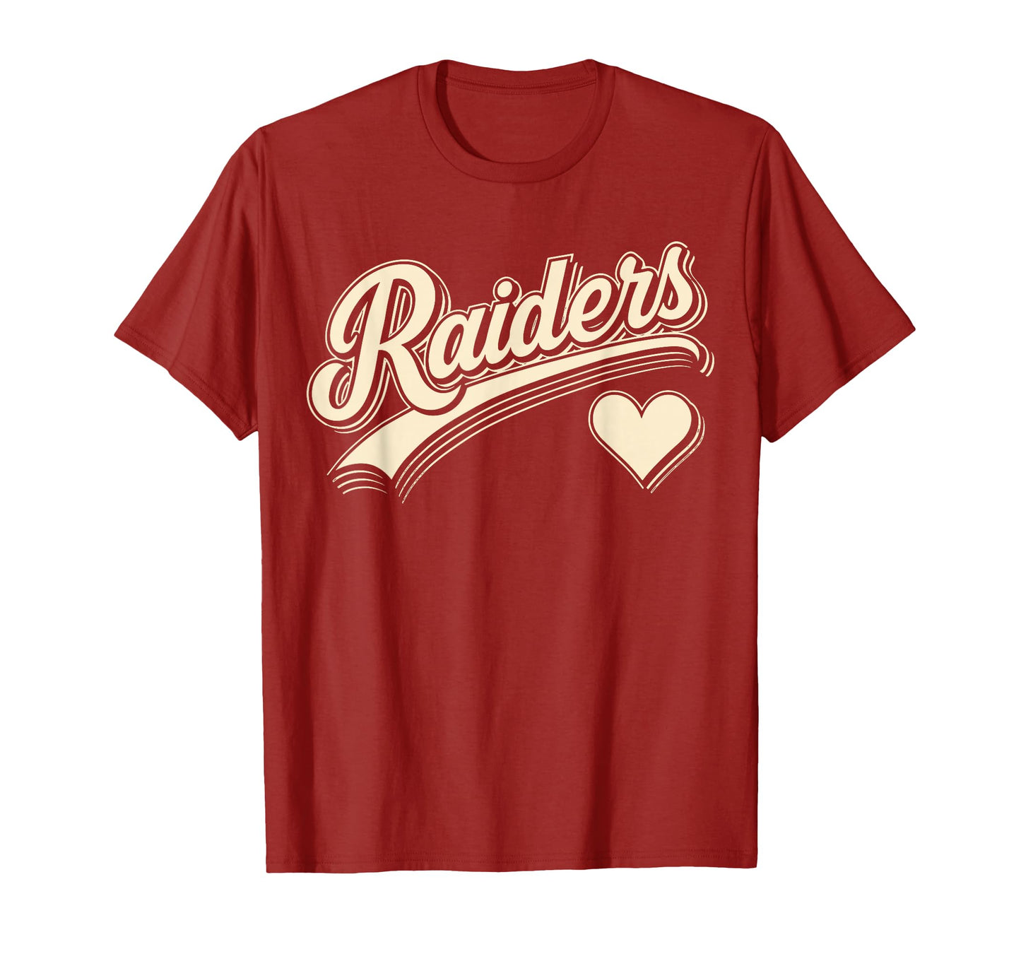 Retro Name Raiders Heart Gift for Men Women Kid Boy Girl T-Shirt