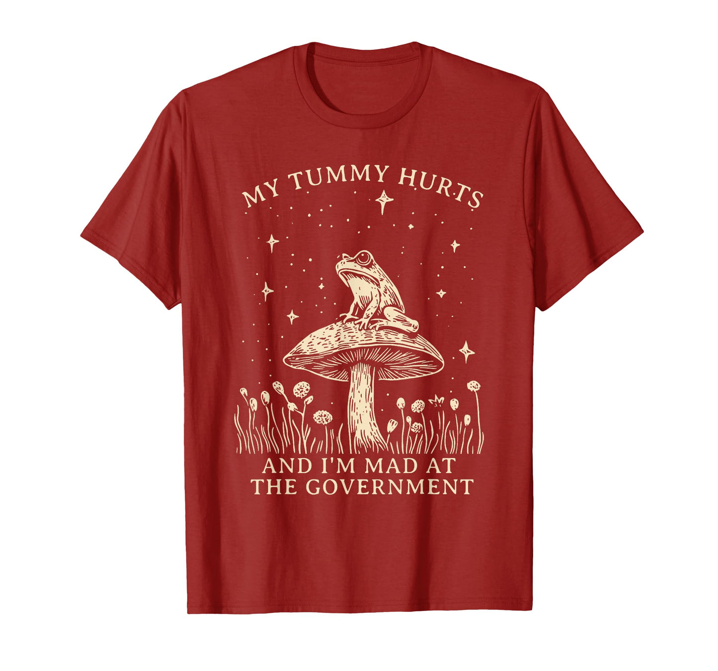 My Tummy Hurts And I’m Mad At The Government Frog Meme T-Shirt