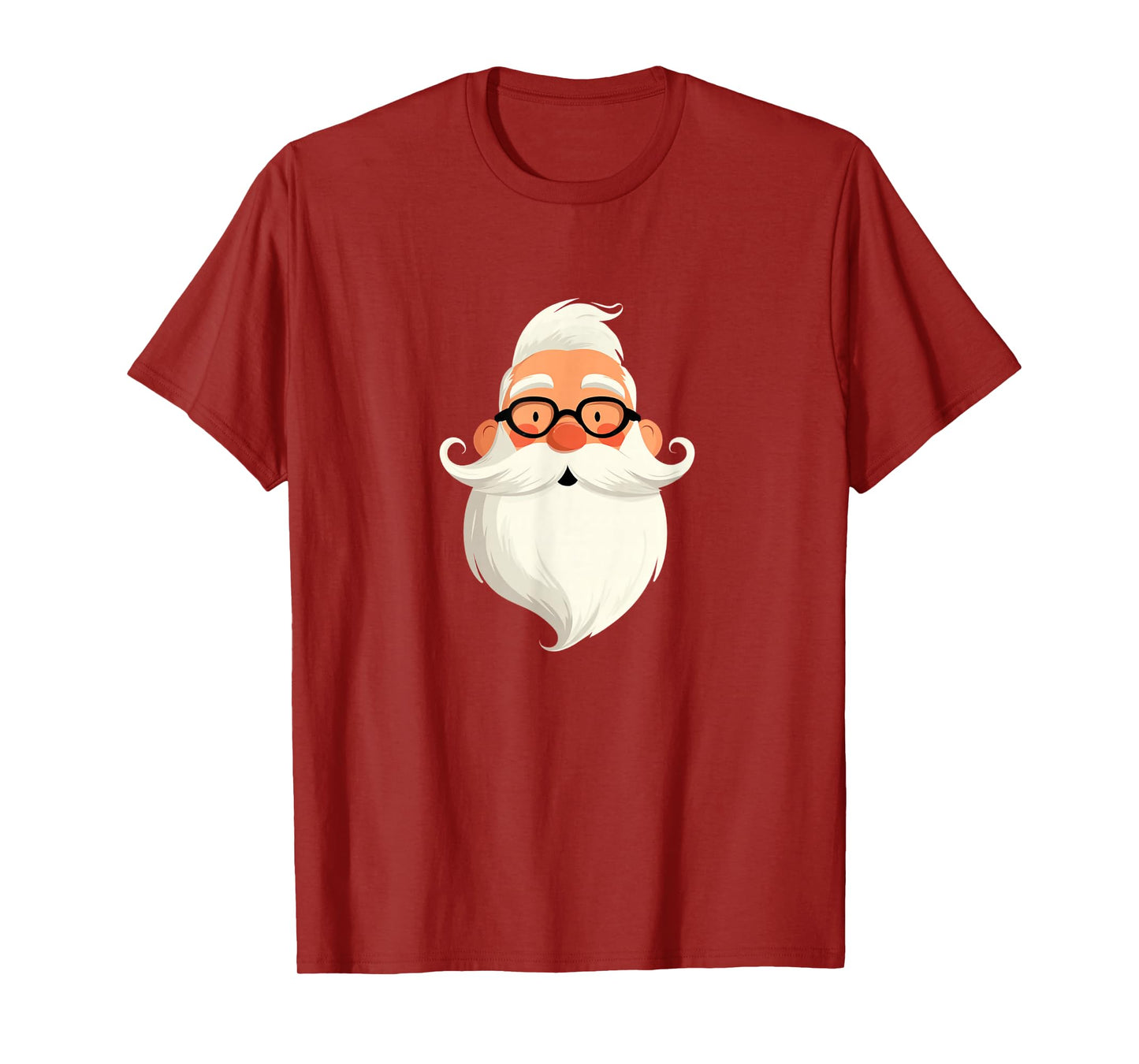 Beautiful Mustache Beard in Christmas Season T-Shirt