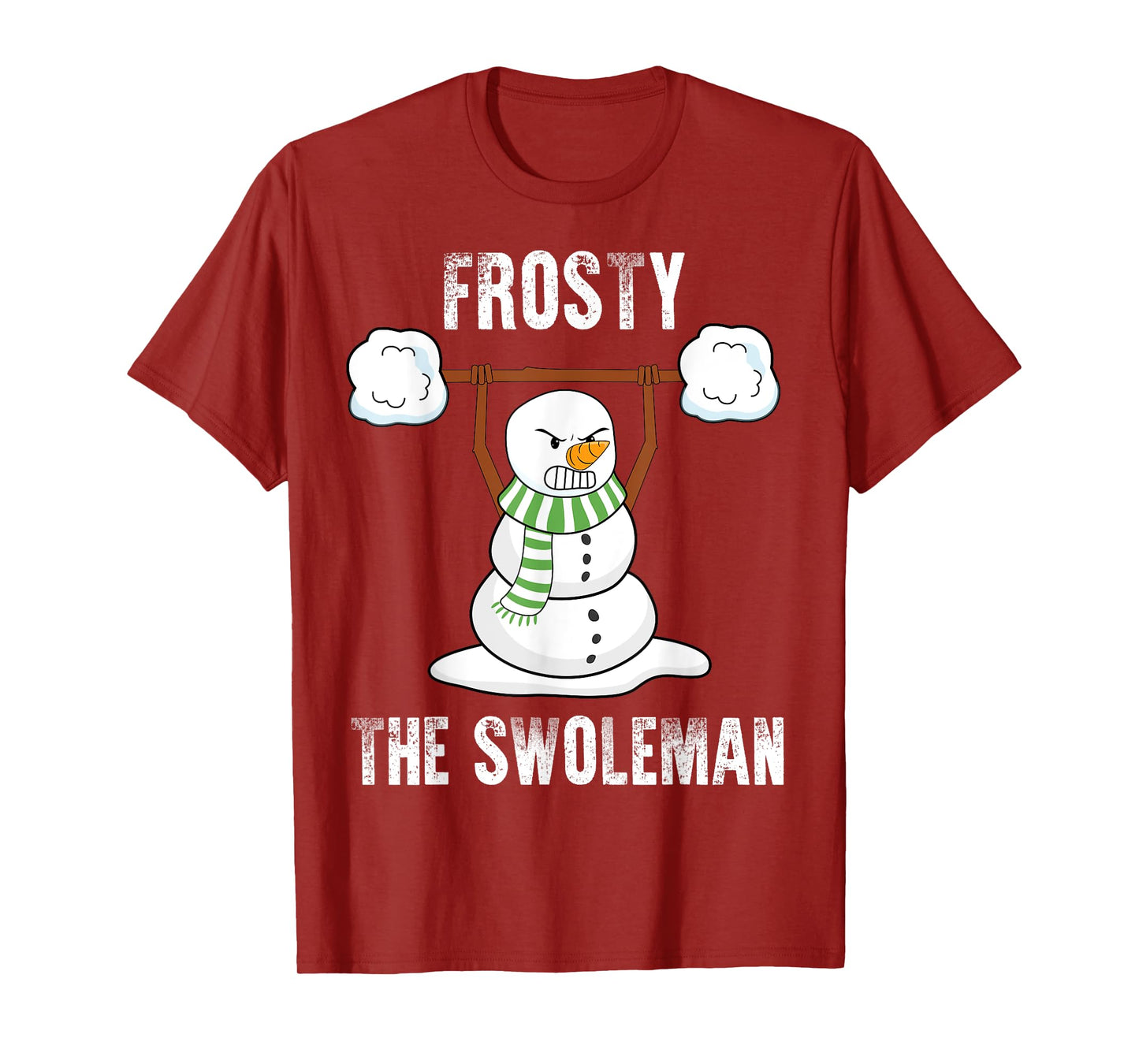 Frosty The Swoleman - Weightlifter Bodybuilding Christmas T-Shirt