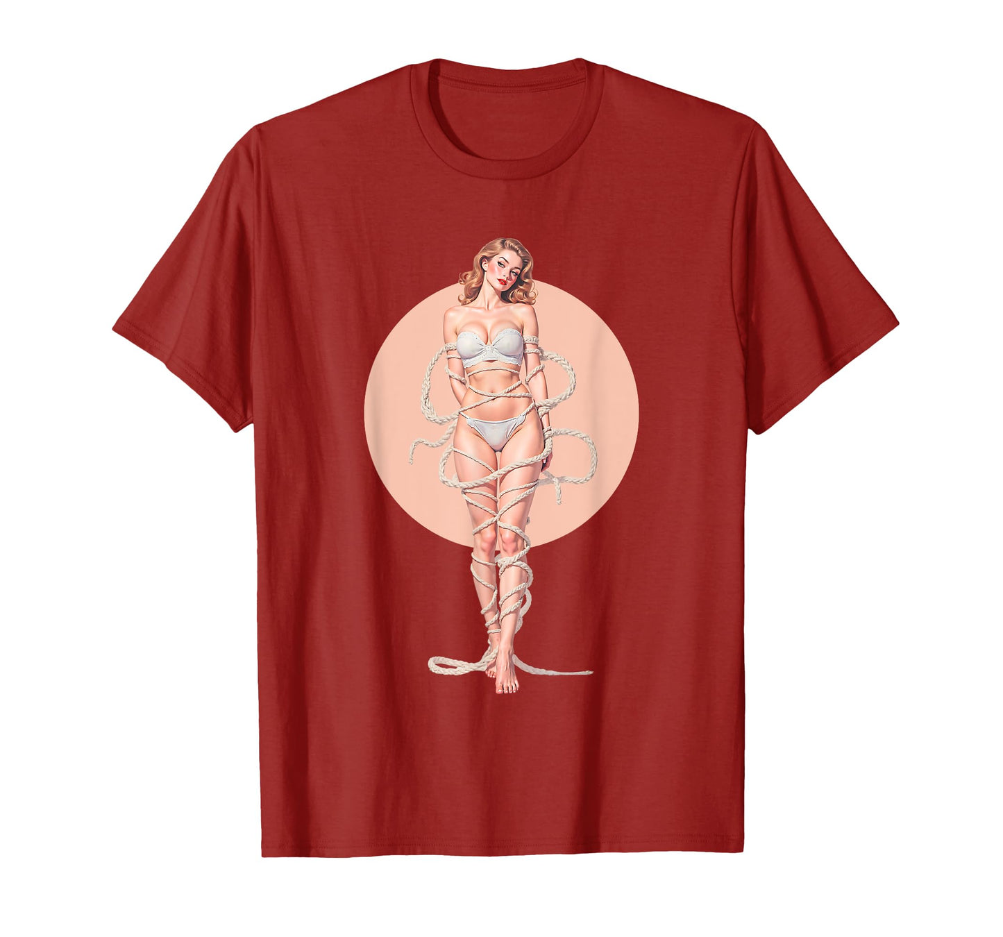 Shibari Art Sexy Vintage Pin-Up Girl Rope Bondage BDSM T-Shirt