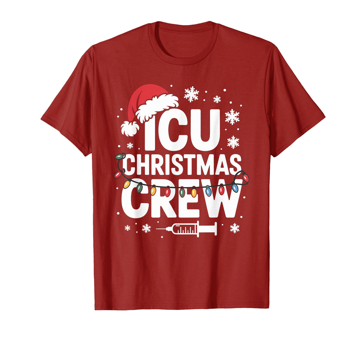 ICU Christmas Crew ICU Nurse Critical Care Xmas Nursing T-Shirt