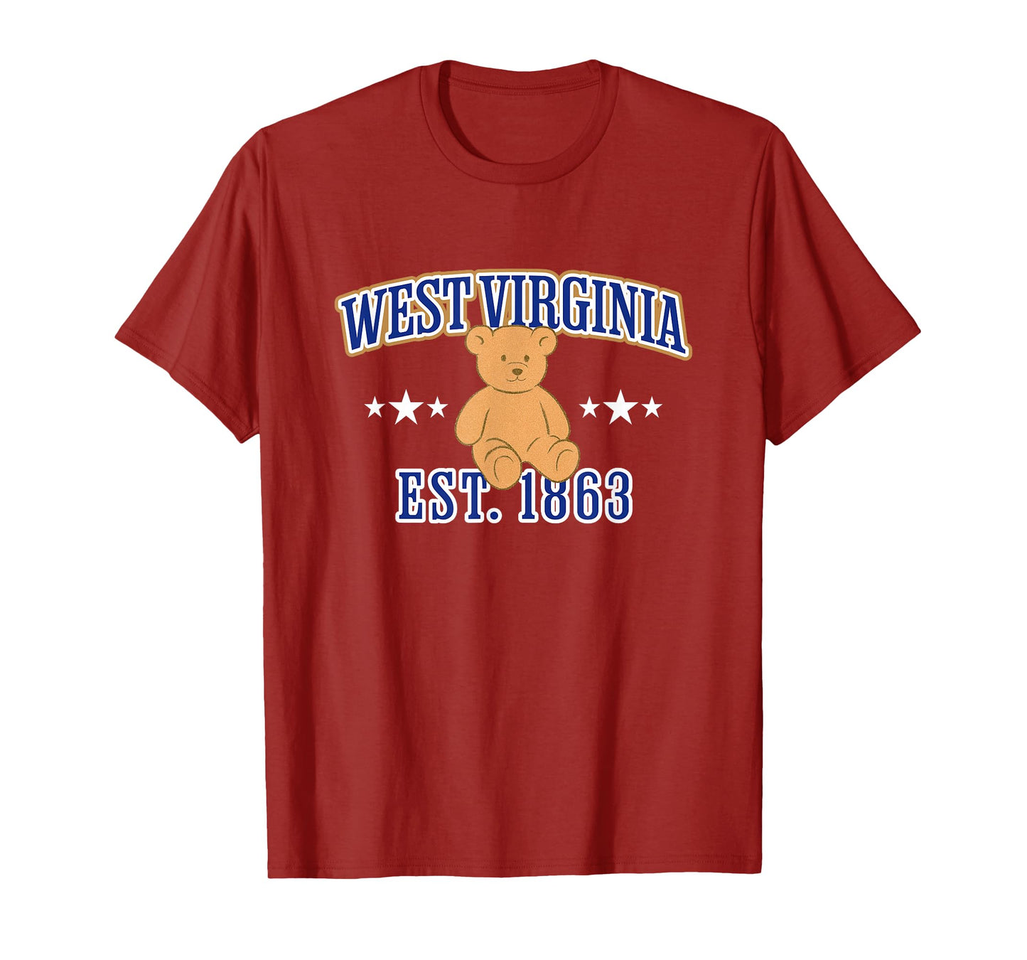 West Virginia Est. 1863, WV Patriotic Teddy Bear Souvenir T-Shirt