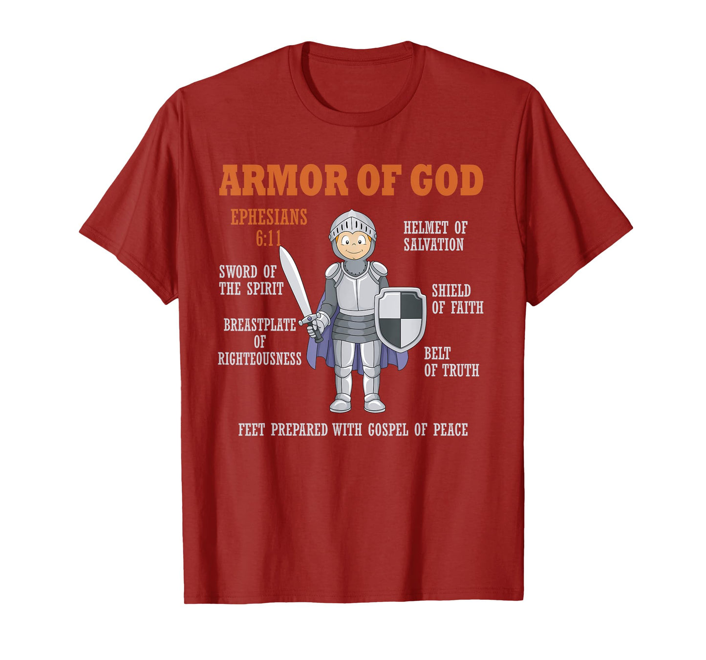 Put On The Full Armor Of God Bible Chapters For Kids T-Shirt