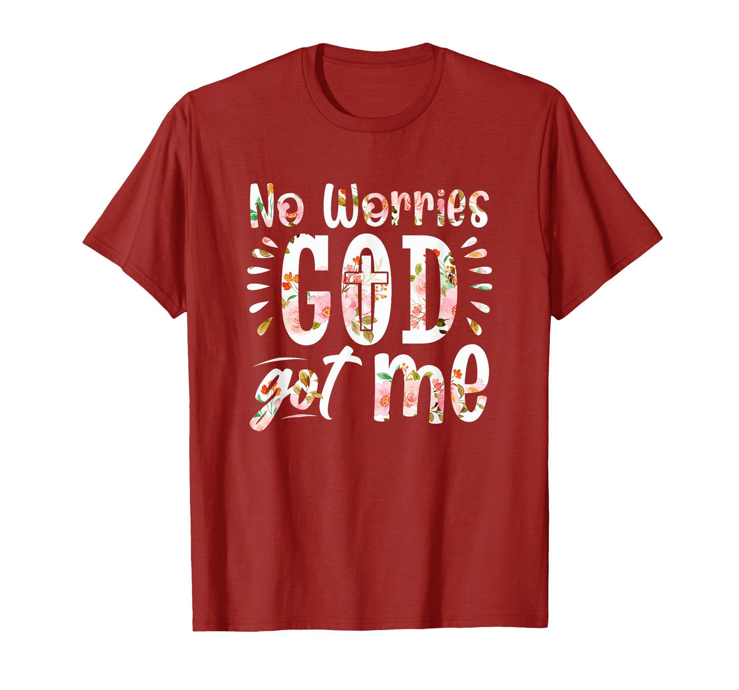 No Worries, God-Got Me African American Christian T-Shirt
