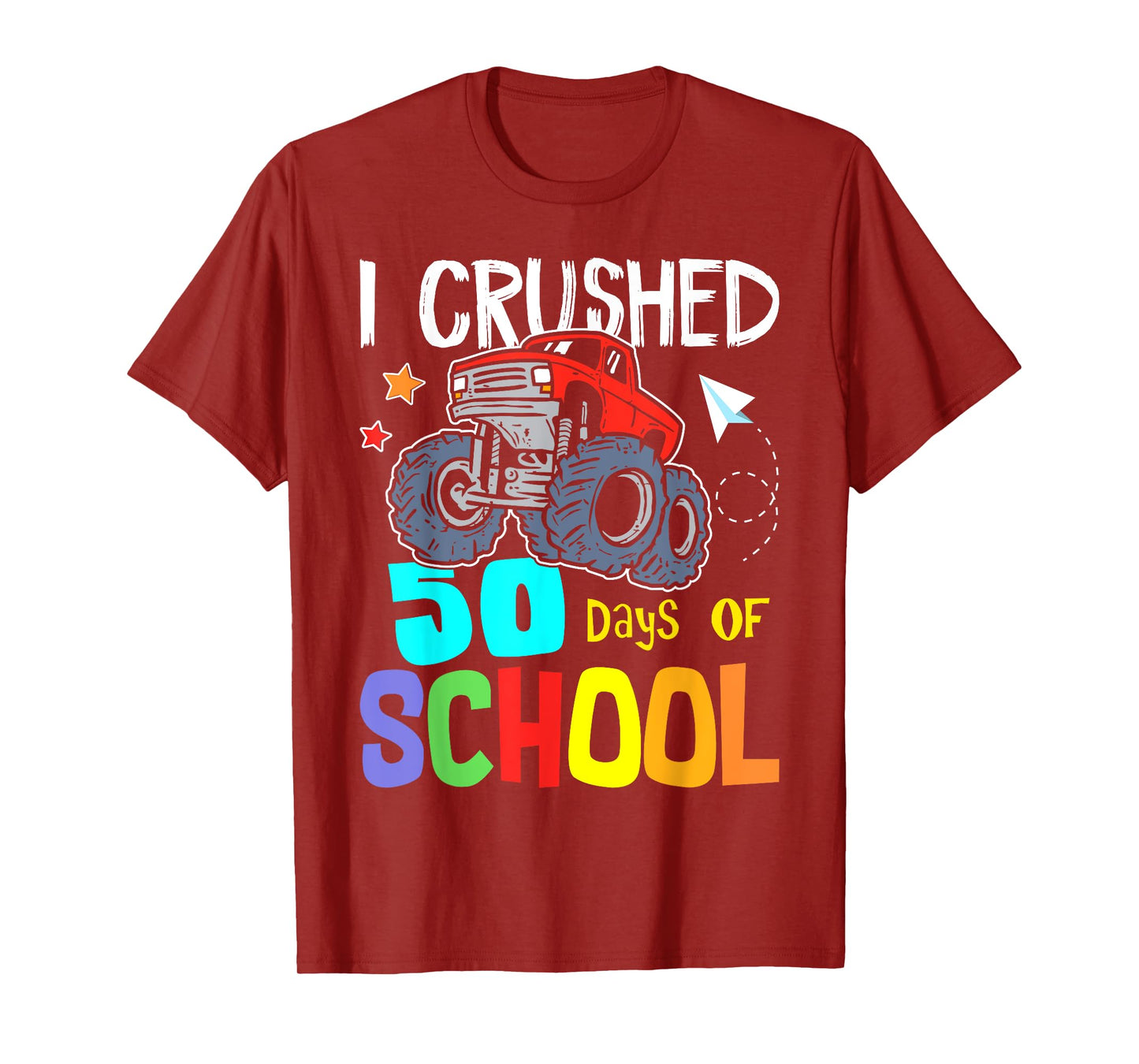 Crushing 50th Day Of School Jam truck 50 Days Of School Kids T-Shirt