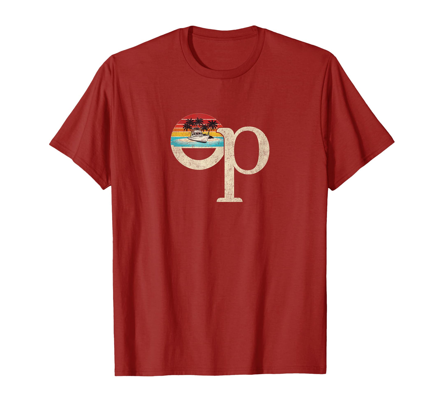 Op Ocean Vintage Pacific Ocean Beach Sun Palm Trees Retro T-Shirt