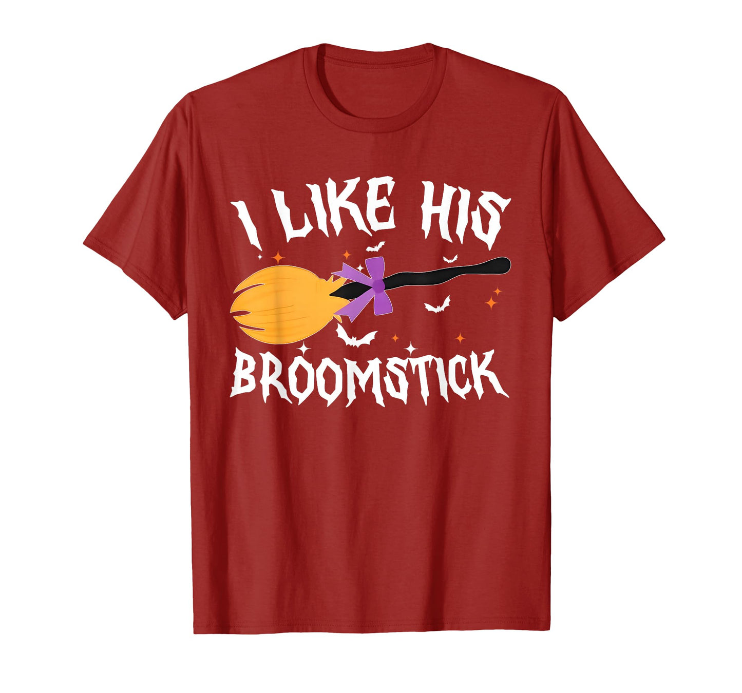 I Like His Broomstick I Like Her Pumpkins Halloween Couple T-Shirt
