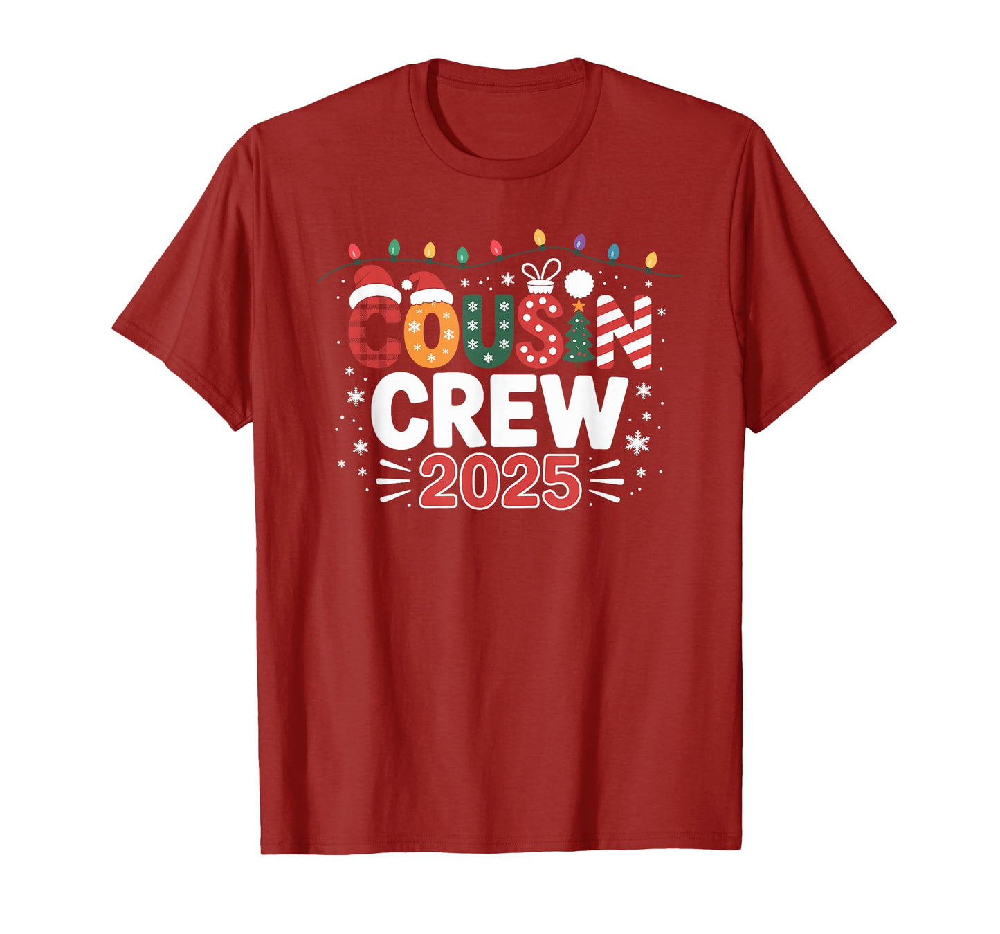 Cousin Crew Christmas 2025 Family Matching Xmas T-Shirt