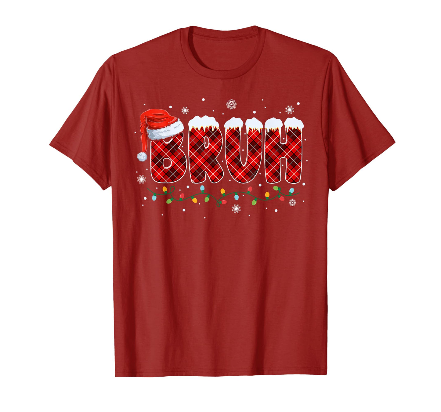 Bruh Funny Merry Christmas Xmas Family Pajama Men Women Kids T-Shirt