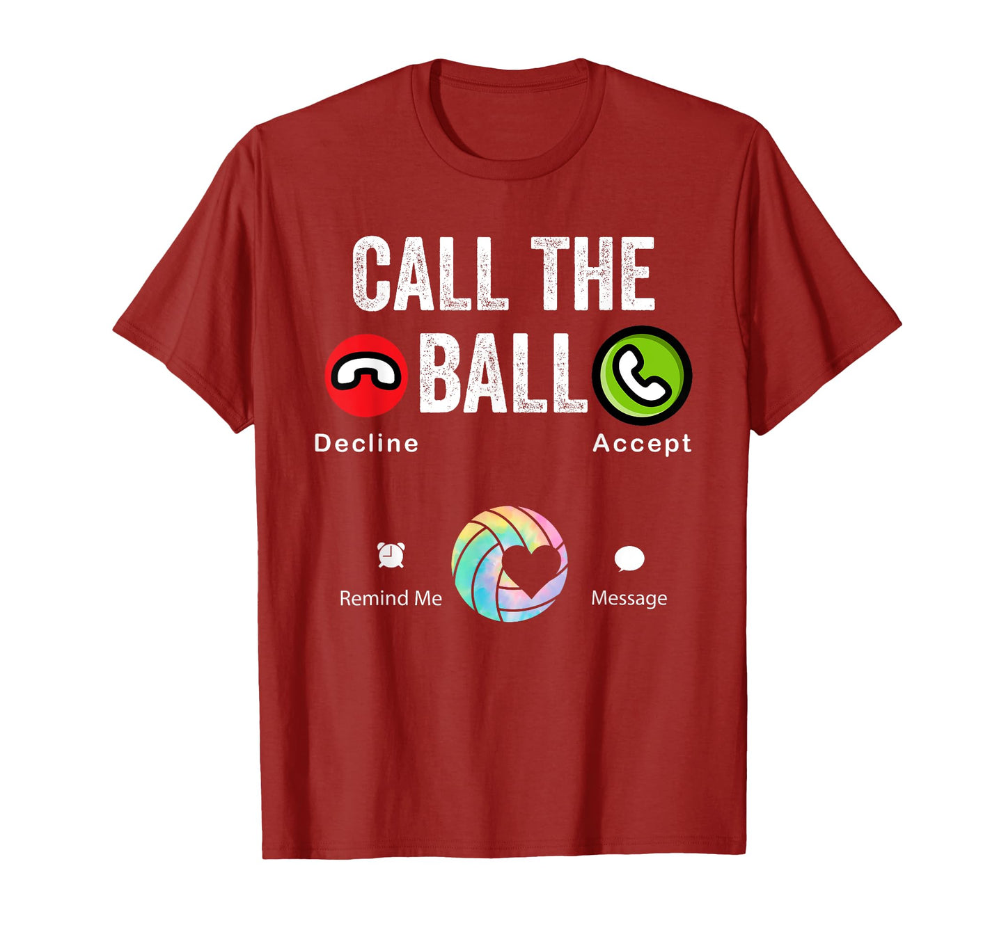 funny volleyball call the ball volleyball T-Shirt - Unisex-Adults, Kids - Black - Small - Short Sleeve - T-Shirt