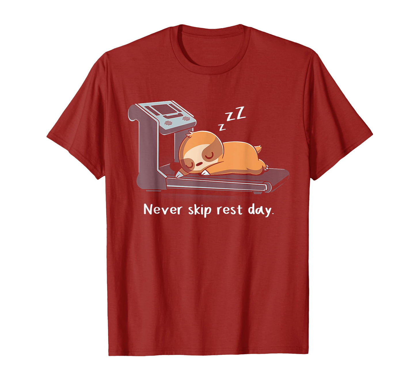 Sloth Never Skip Rest Day Funny Sloth Exercise Sleep T-Shirt