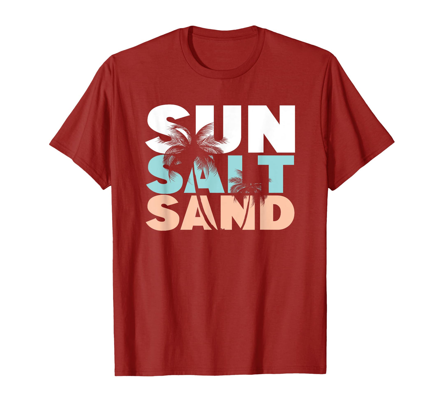 Sun Salt Sand Retro Vintage Summer Beach Graphic Tees Womens T-Shirt
