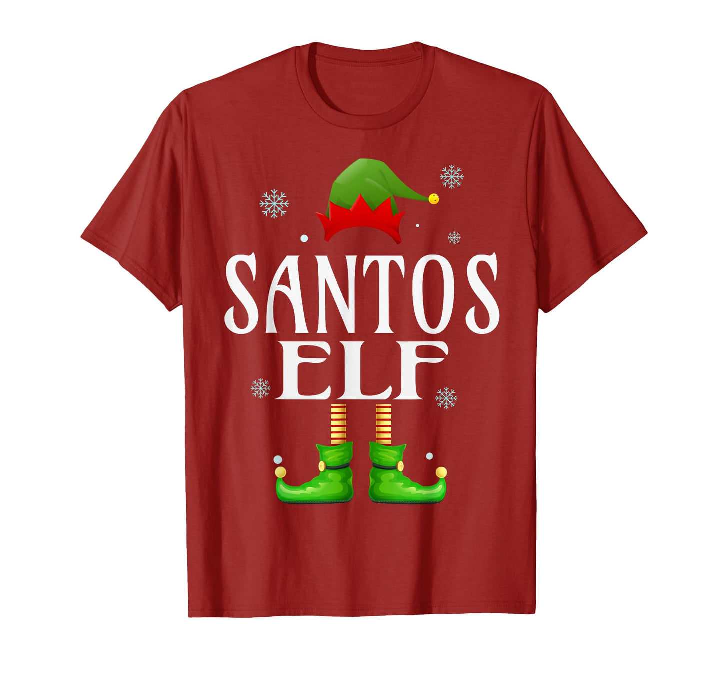 Santos Elf Xmas Funny Men's Family Matching Christmas Santos T-Shirt
