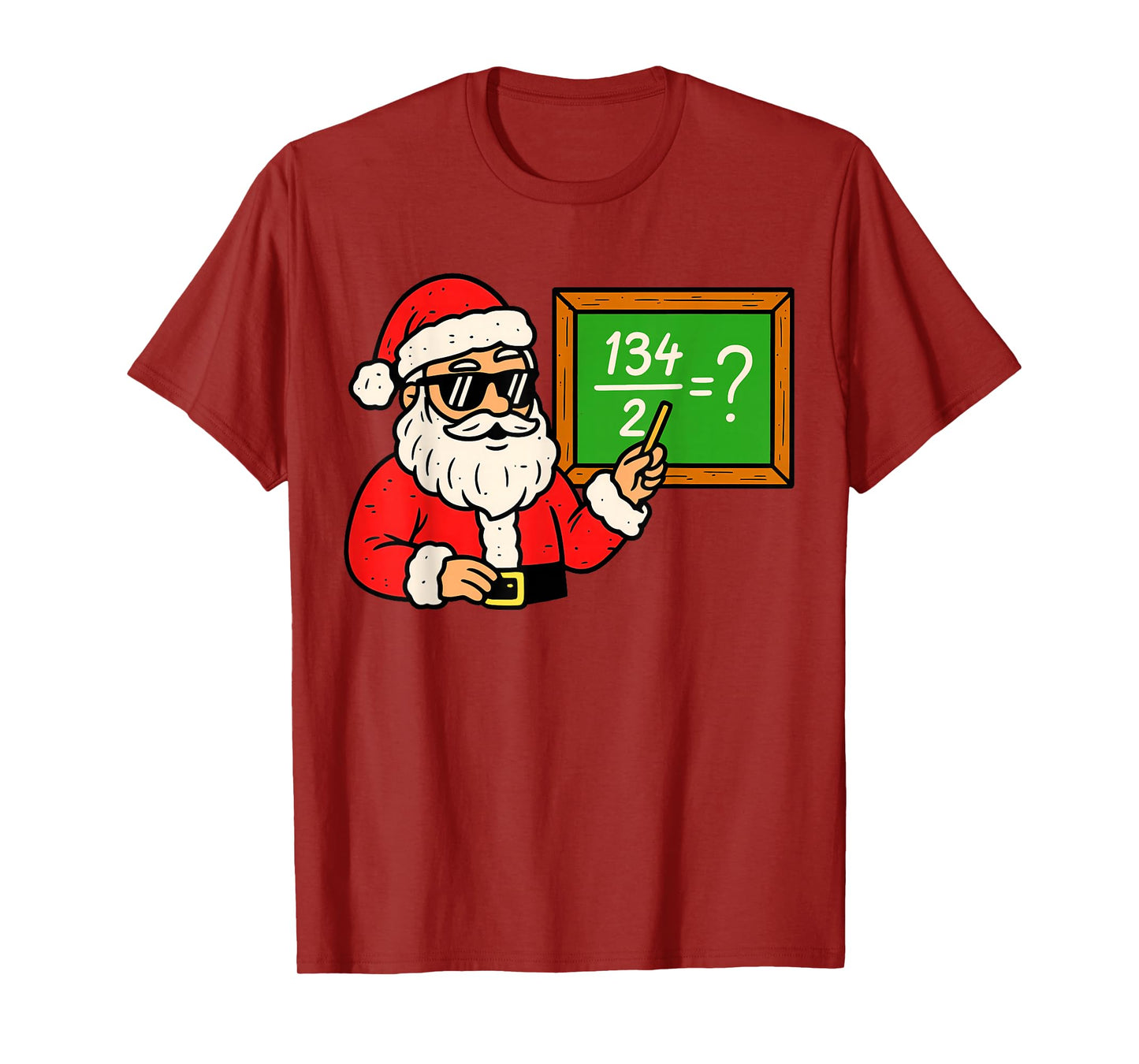 67 Teacher Christmas Santa Six Seven Meme Brainrot Math T-Shirt